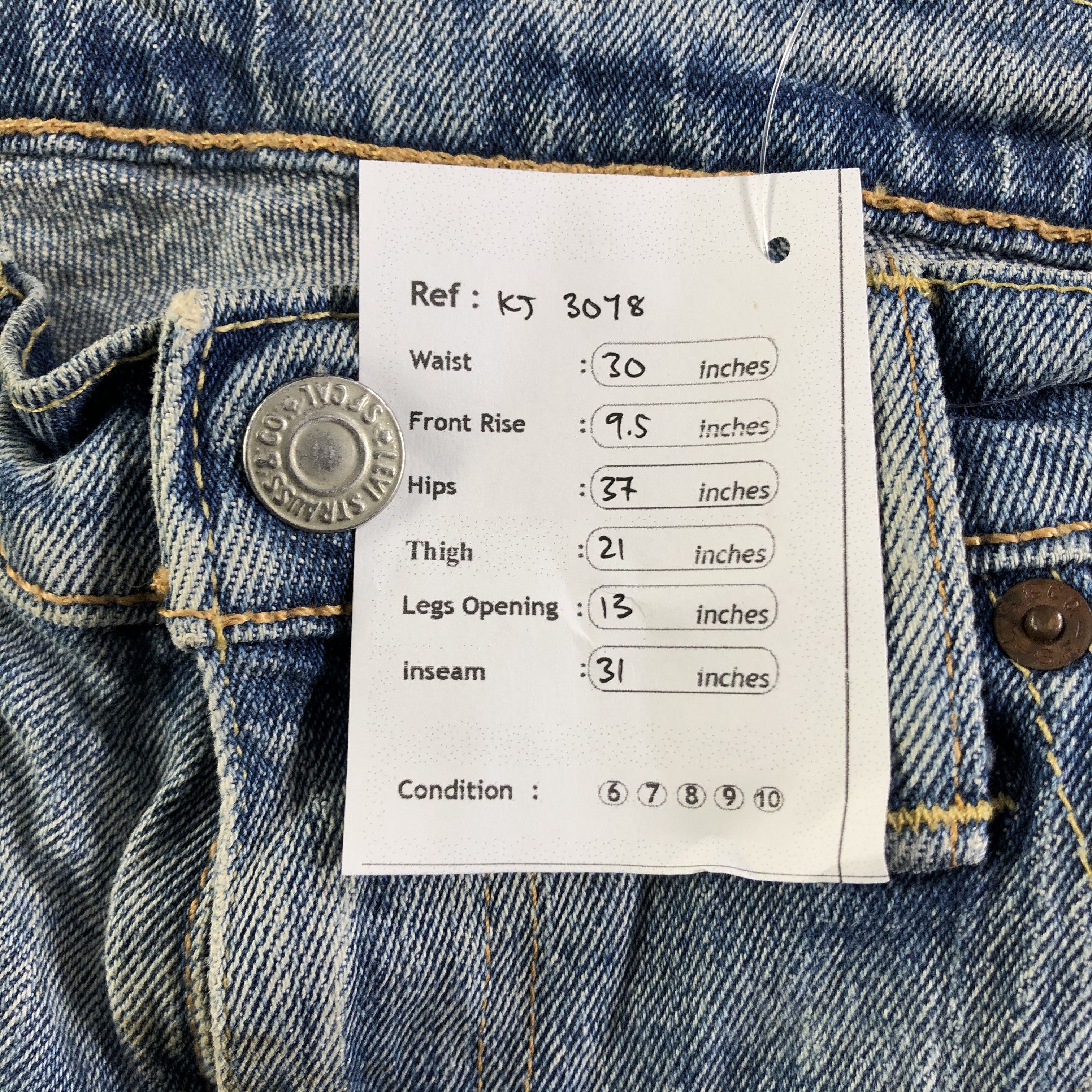 Levi's Levis 511 Jeans Distressed Denim KJ3078 Size US 30 / EU 46 - 12 Thumbnail