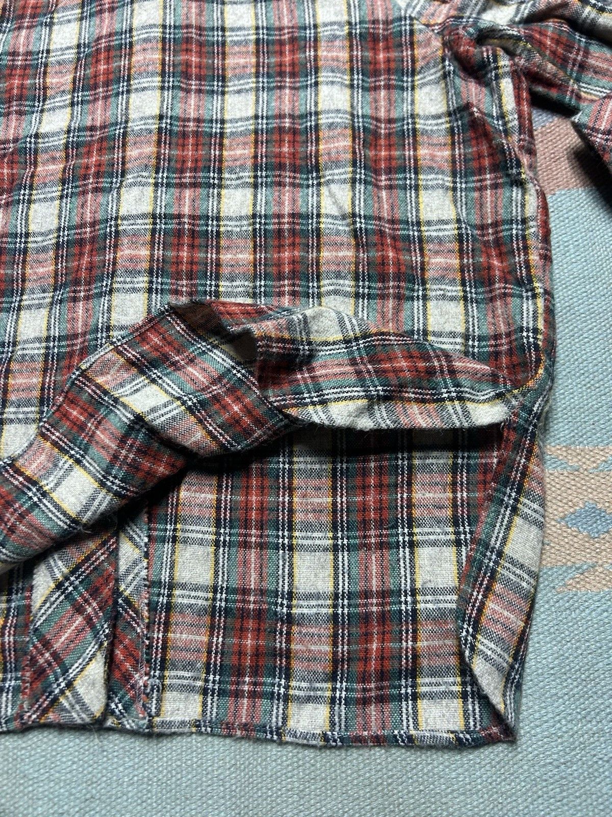 Vintage VTG 70s 49er shirt jacket shacket 2 pocket chore plaid large Size US L / EU 52-54 / 3 - 6 Thumbnail