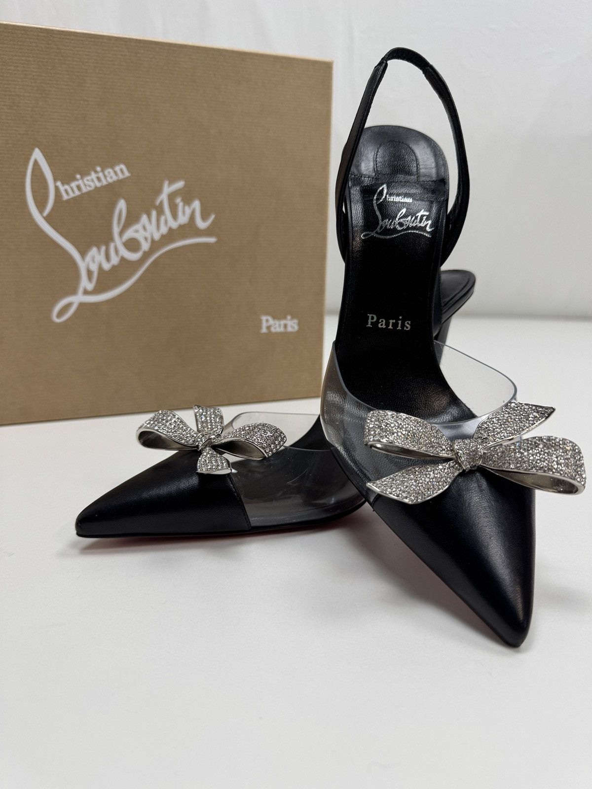 Christian Louboutin Christian Louboutin Astrinodo Sling PVC 100 Heels Size US 5.5 / IT 35.5 - 2 Thumbnail