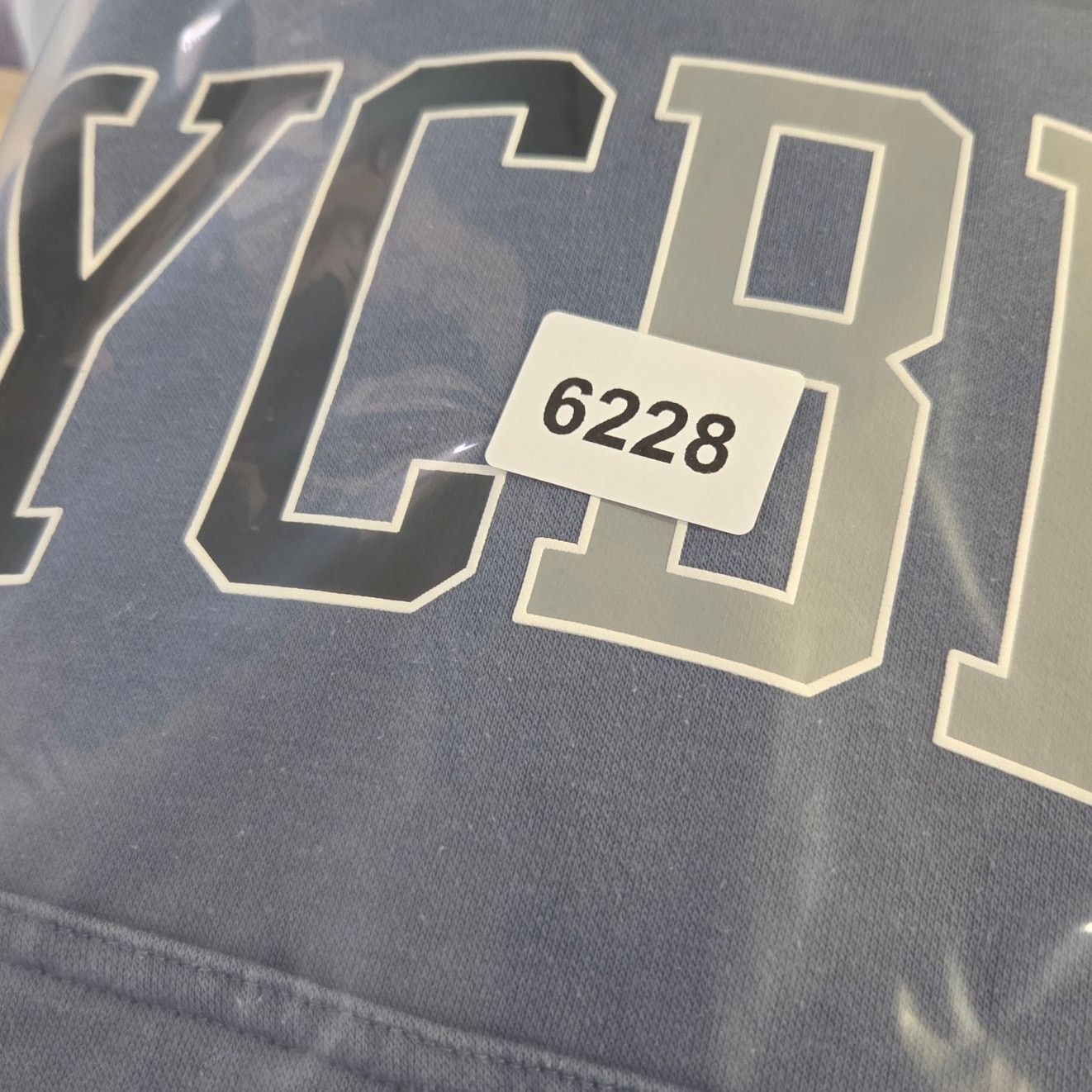 H&M H&M Small Oversized "NYCBKN" Half Zip Blue Sweatshirt Size US S / EU 44-46 / 1 - 15 Thumbnail