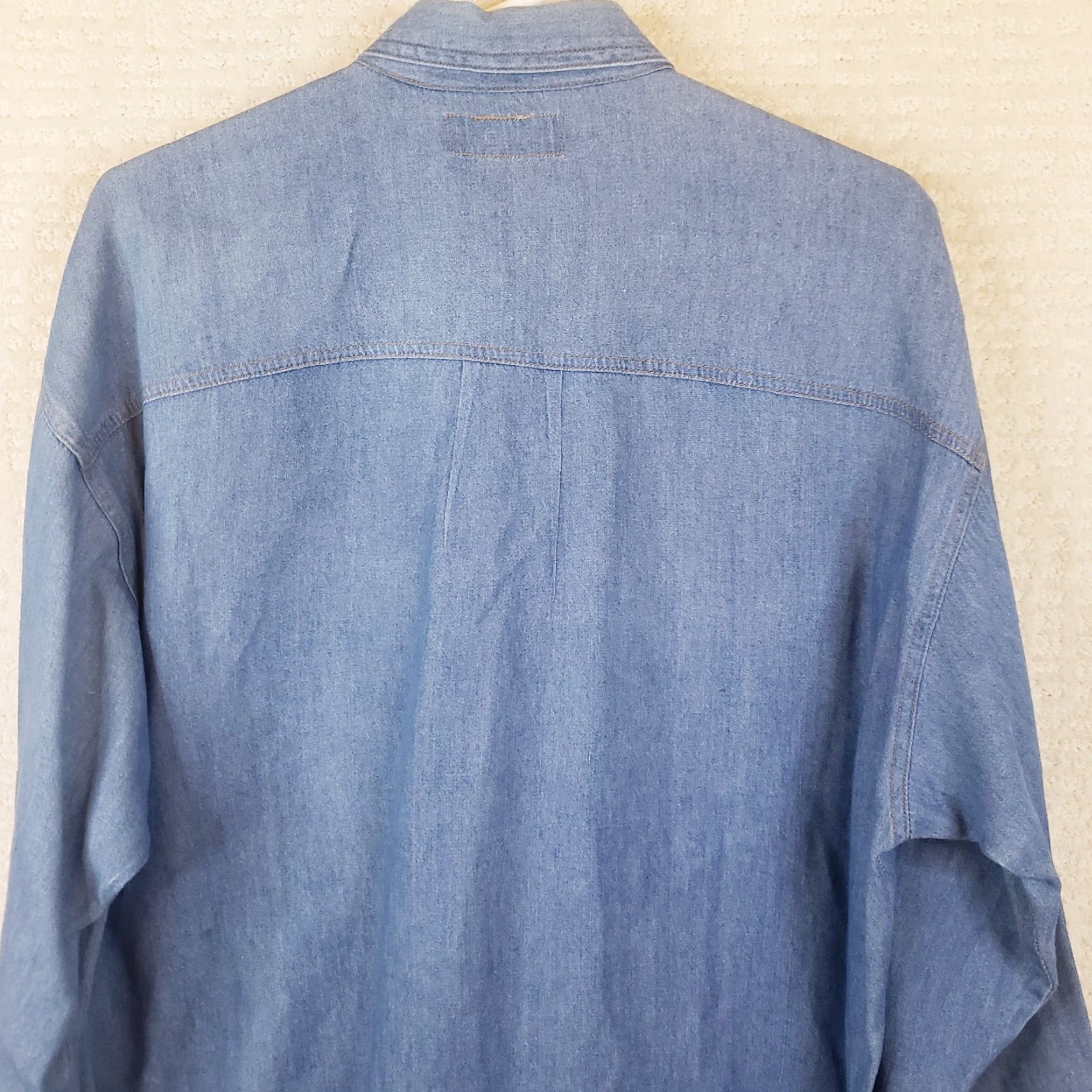 Denime Robert Stock Men's L Classic Chambray Denim Button Down Shirt Size US L / EU 52-54 / 3 - 6 Thumbnail