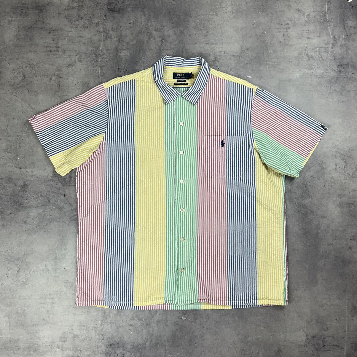 Other Rare! Polo Ralph Lauren Striped Waffle Button Up Old Money Size US XL / EU 56 / 4 - 2 Thumbnail