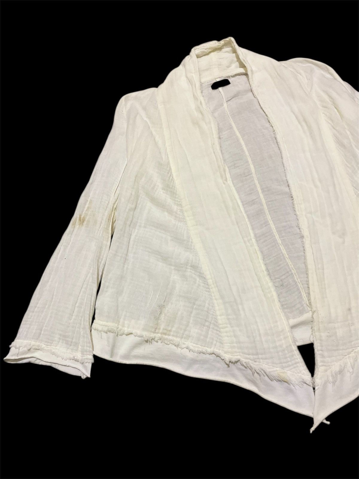 If Six Was Nine × Japanese Brand × Le Grande Bleu (L.G.B.) G.O.A GOTHIC N/BUTTON CARDIGAN RAW SEAMS DISTRESSED CARDIGAN Size M / US 6-8 / IT 42-44 - 2 Thumbnail