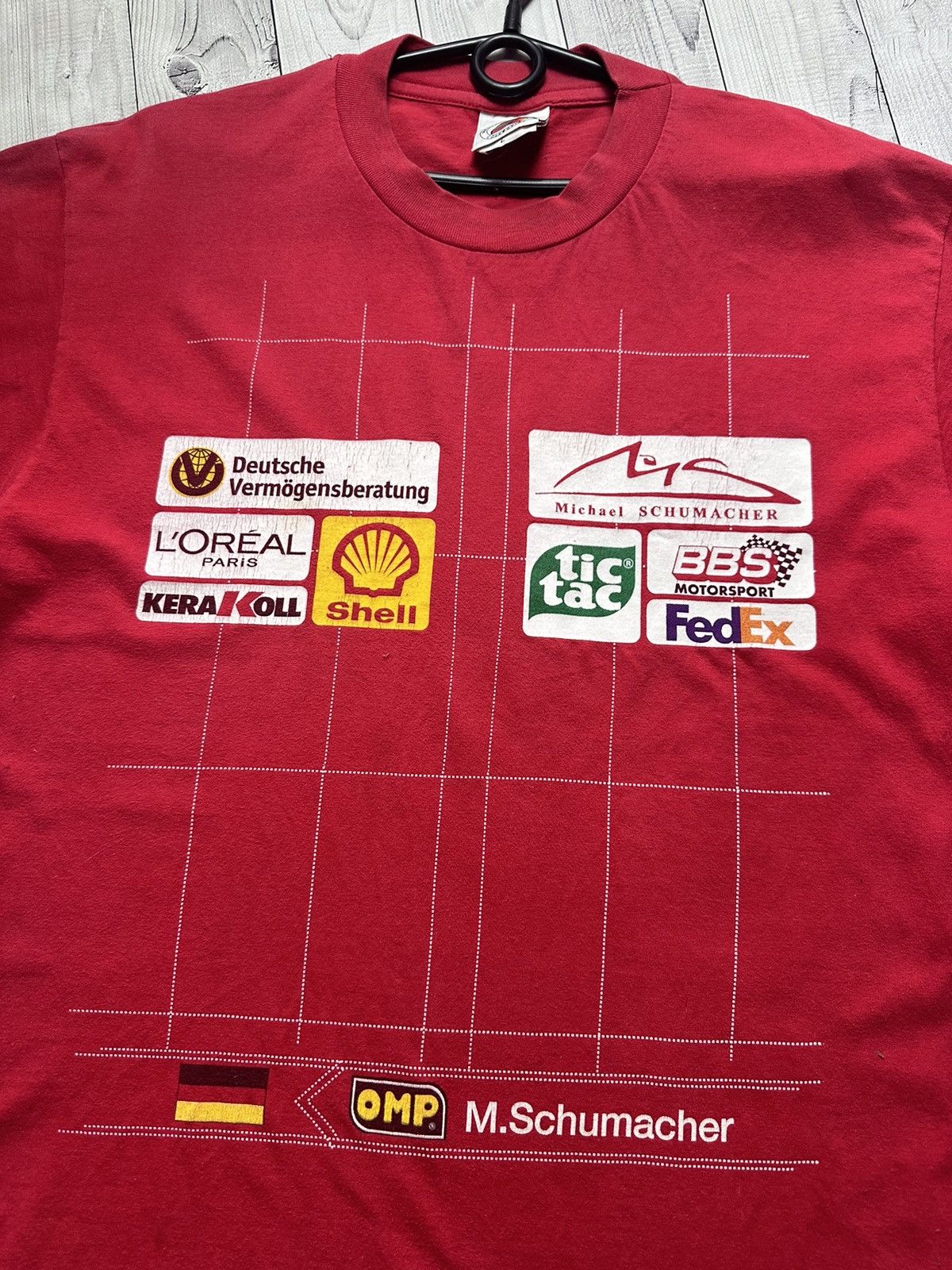 Ferrari × Marlboro × Vintage Vintage Ferrari Marlboro racing tee big logo L Schumacher Size US L / EU 52-54 / 3 - 3 Thumbnail