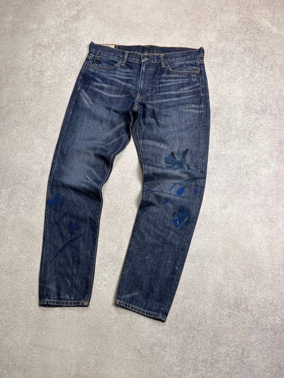 Polo Ralph Lauren Vintage Polo Ralph Lauren Painted Baggy Jeans Y2K 29 Size US 29 - 3 Thumbnail