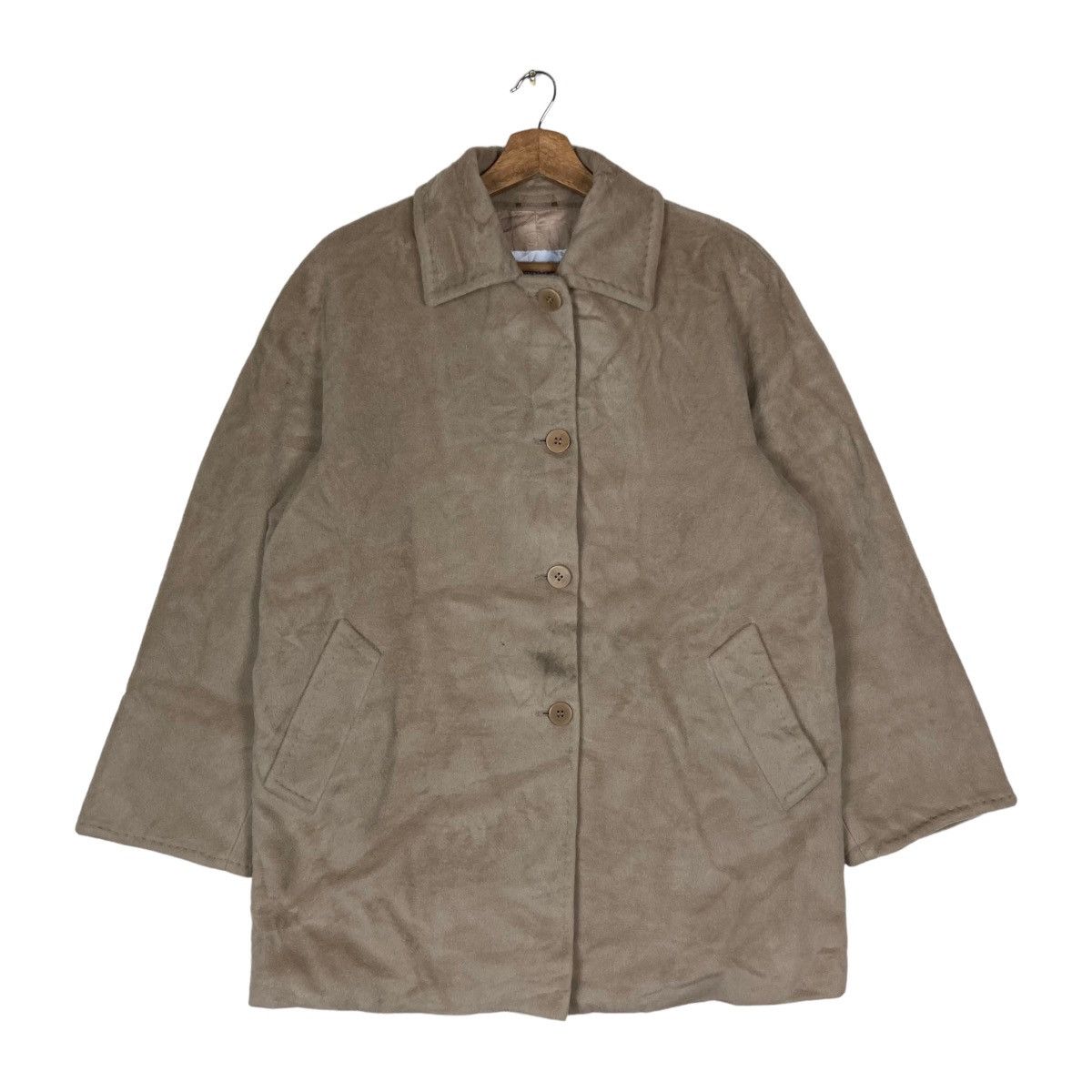 Max Mara Max Mara Womenswear Flat Button Medium Long Coat Wool Jacket Size S / US 4 / IT 40 - 1 Thumbnail