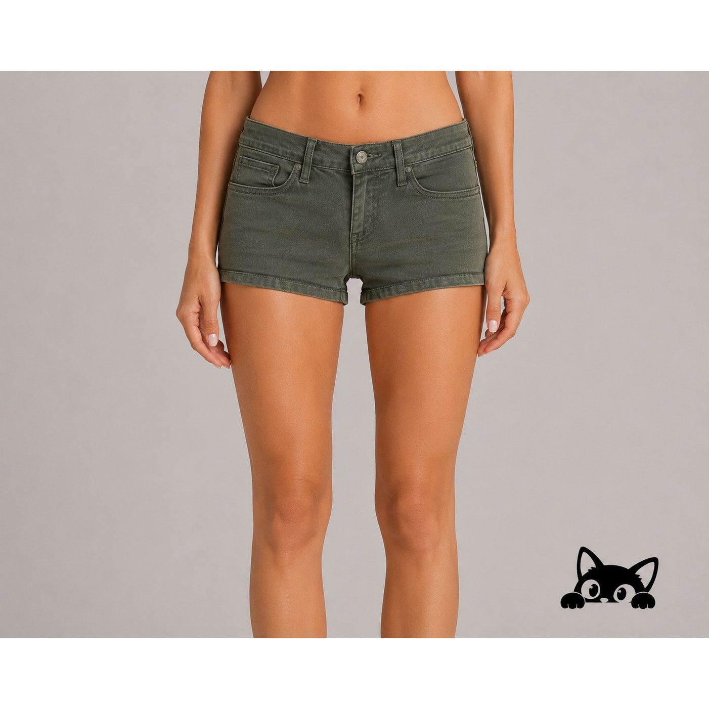 Other Joe's Army Green Denim 5-Pocket Jean Short Shorts Size 29 Size 29" - 3 Thumbnail