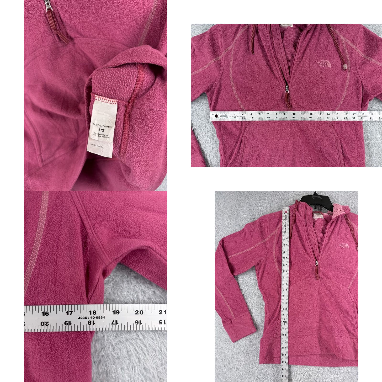 The North Face The North Face Hoodie Women L Pink Pullover Mock Neck Fleece 100% Polyester Regular Fit All Seasons Pockets Casual Activewear Size L / US 10 / IT 46 - 8 Thumbnail