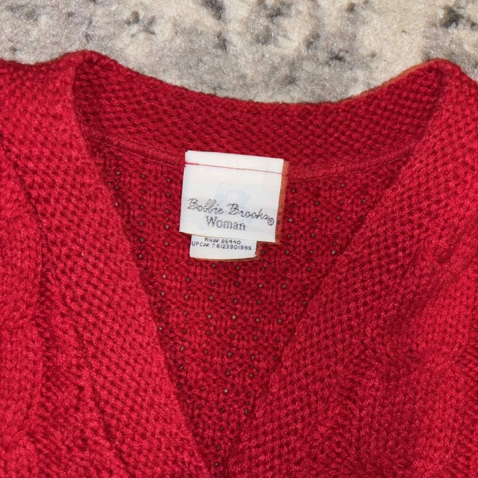 Vintage Vintage 90s Bobbie Brooks Cableknit Cardigan Knit Sweater Size L / US 10 / IT 46 - 3 Thumbnail