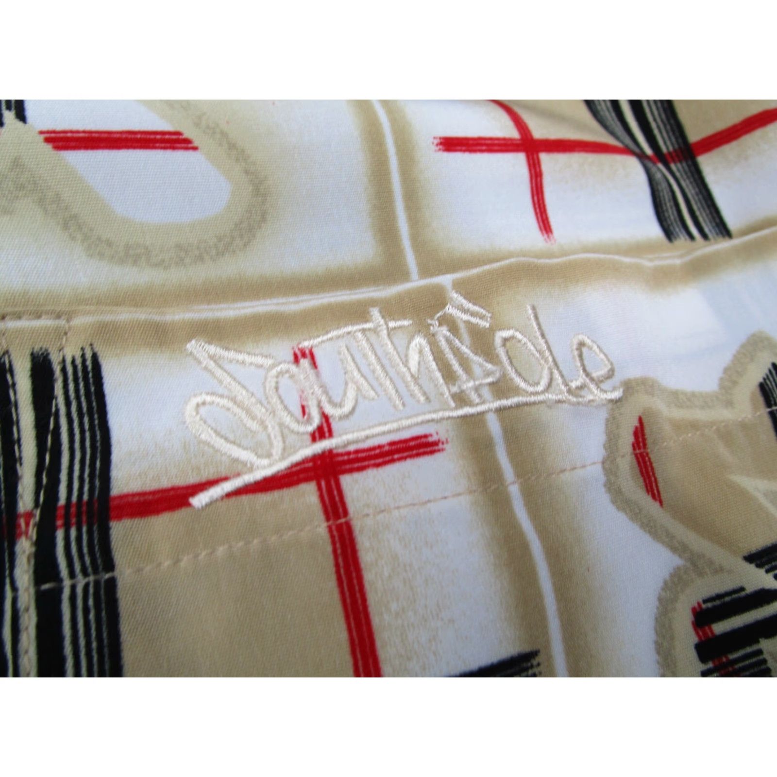 Southpole Southpole Shirt Mens 2XL Beige Button-Up Short Sleeve Casual Streetwear 90s California City Retro Pattern Check Size US XXL / EU 58 / 5 - 5 Thumbnail