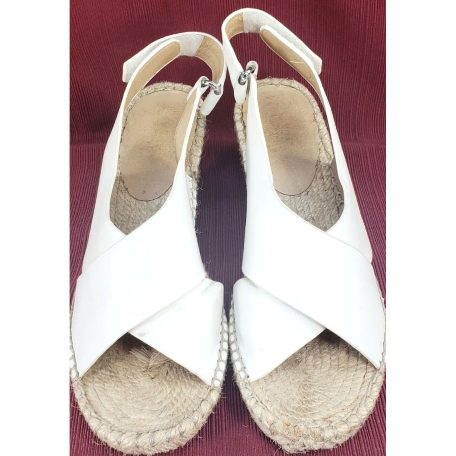 Isaac Mizrahi Isaac Mizrahi Sandal Women's Size 7 White Wedge Espadrille Slingback Crossover Size US 7 / IT 37 - 5 Thumbnail