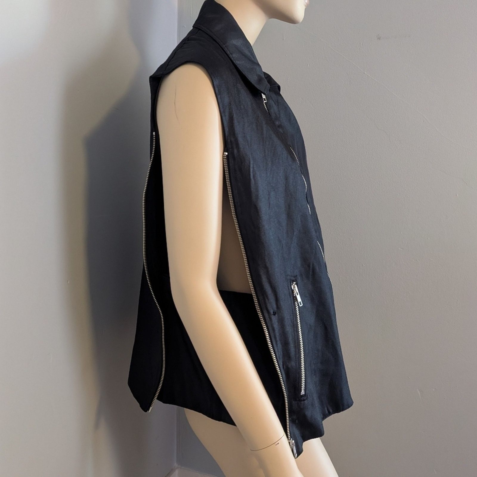 Ann Demeulemeester Vintage Ann Demeulemeester Vest Snaps + Zip Sides 38 EU 6 US Size S / US 4 / IT 40 - 4 Thumbnail