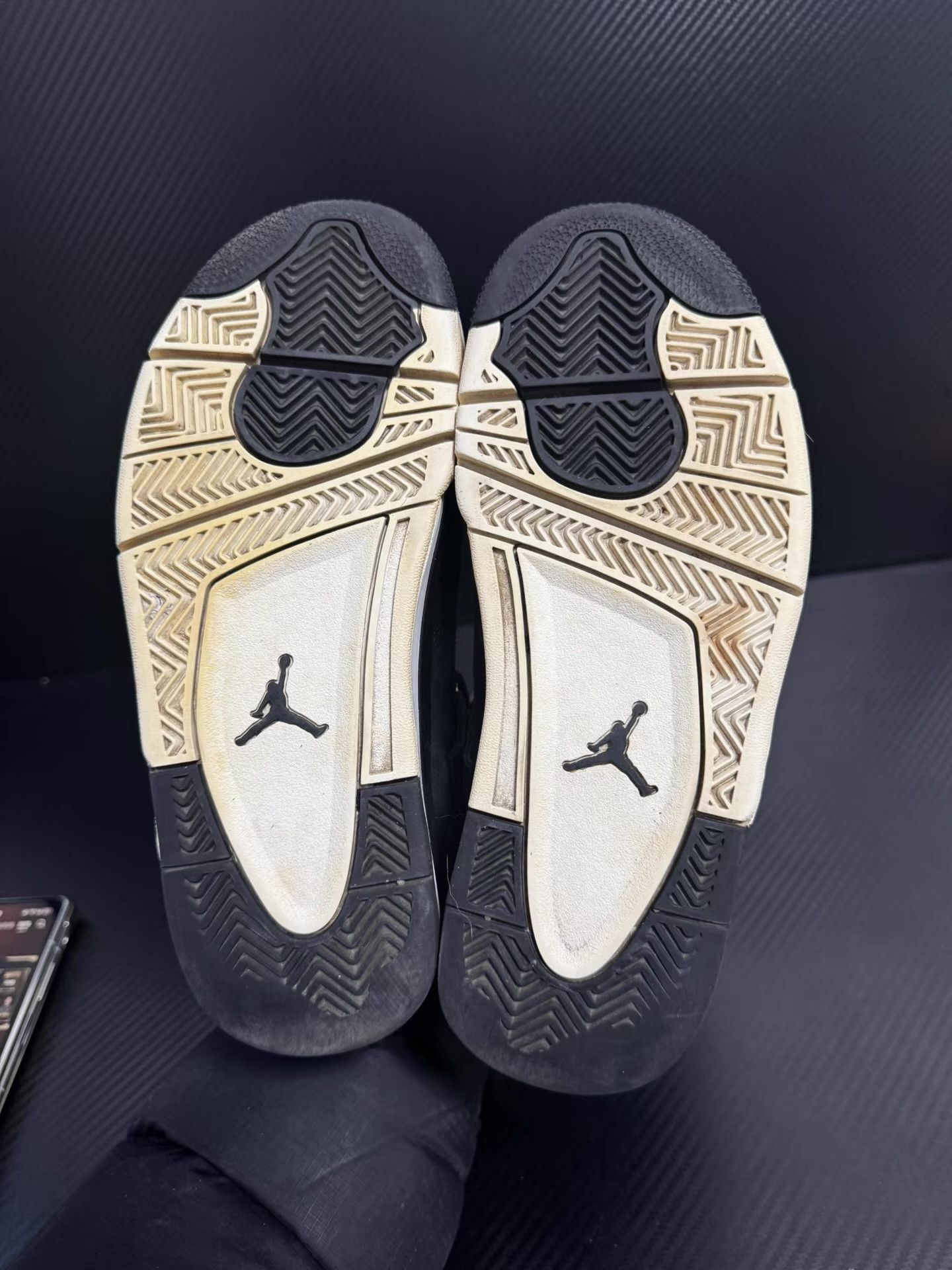 Nike Air Jordan 4 Black Q10 Size US 5 / EU 37 - 4 Thumbnail