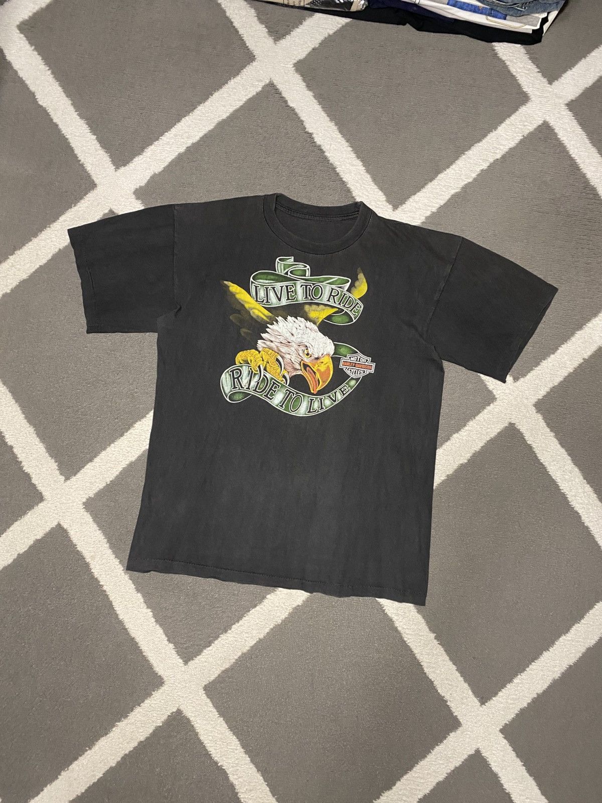 Harley Davidson × Vintage Vintage 80’s 90’s Single Stitch Harley Davidson T-shirt Tee Size US M / EU 48-50 / 2 - 3 Thumbnail