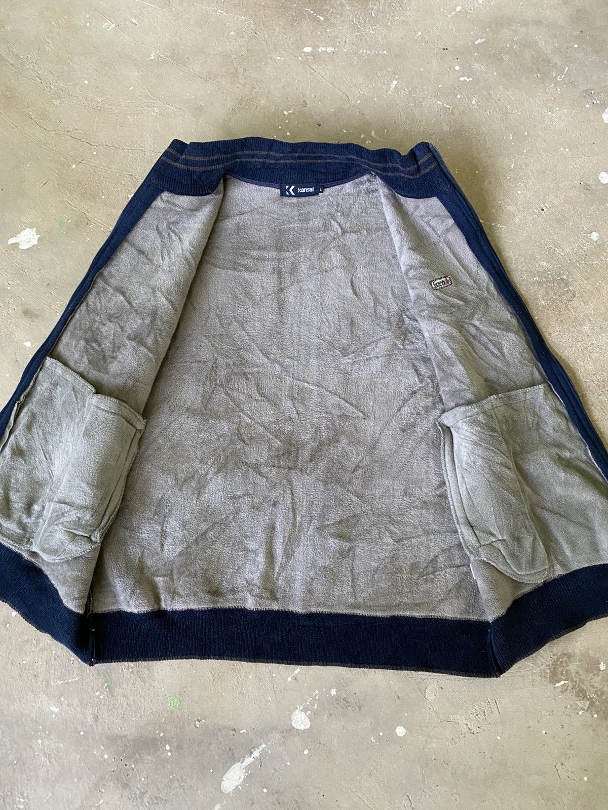 Kansai Yamamoto Kansai Fleece Lined Zip Vest Navy Minimal Y2K Japan Size US M / EU 48-50 / 2 - 6 Thumbnail