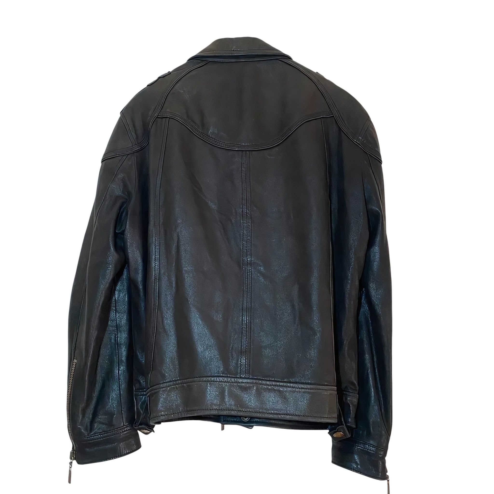 Roberto Cavalli LEATHER BIKER JACKET Size US XXL / EU 58 / 5 - 3 Thumbnail