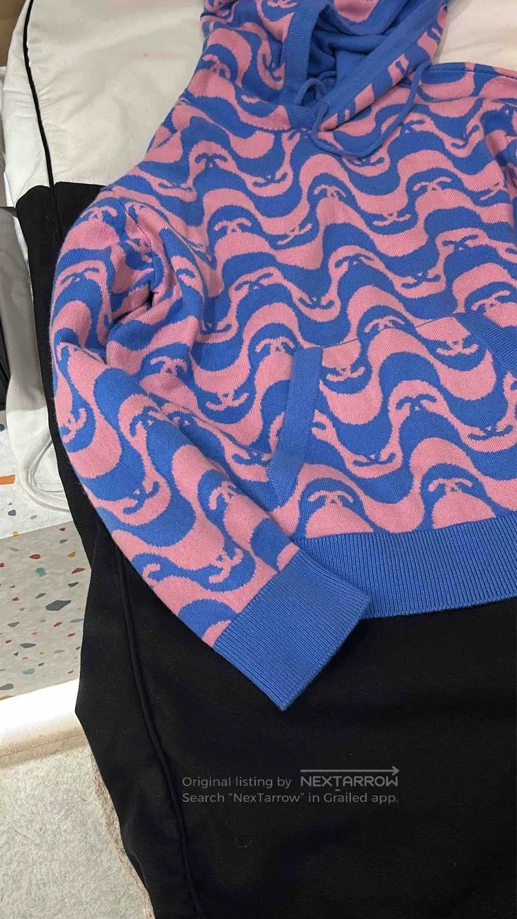Chanel Chanel 21p blue and pink corrugated knitted hooded sweater Size XS / US 0-2 / IT 36-38 - 7 Thumbnail
