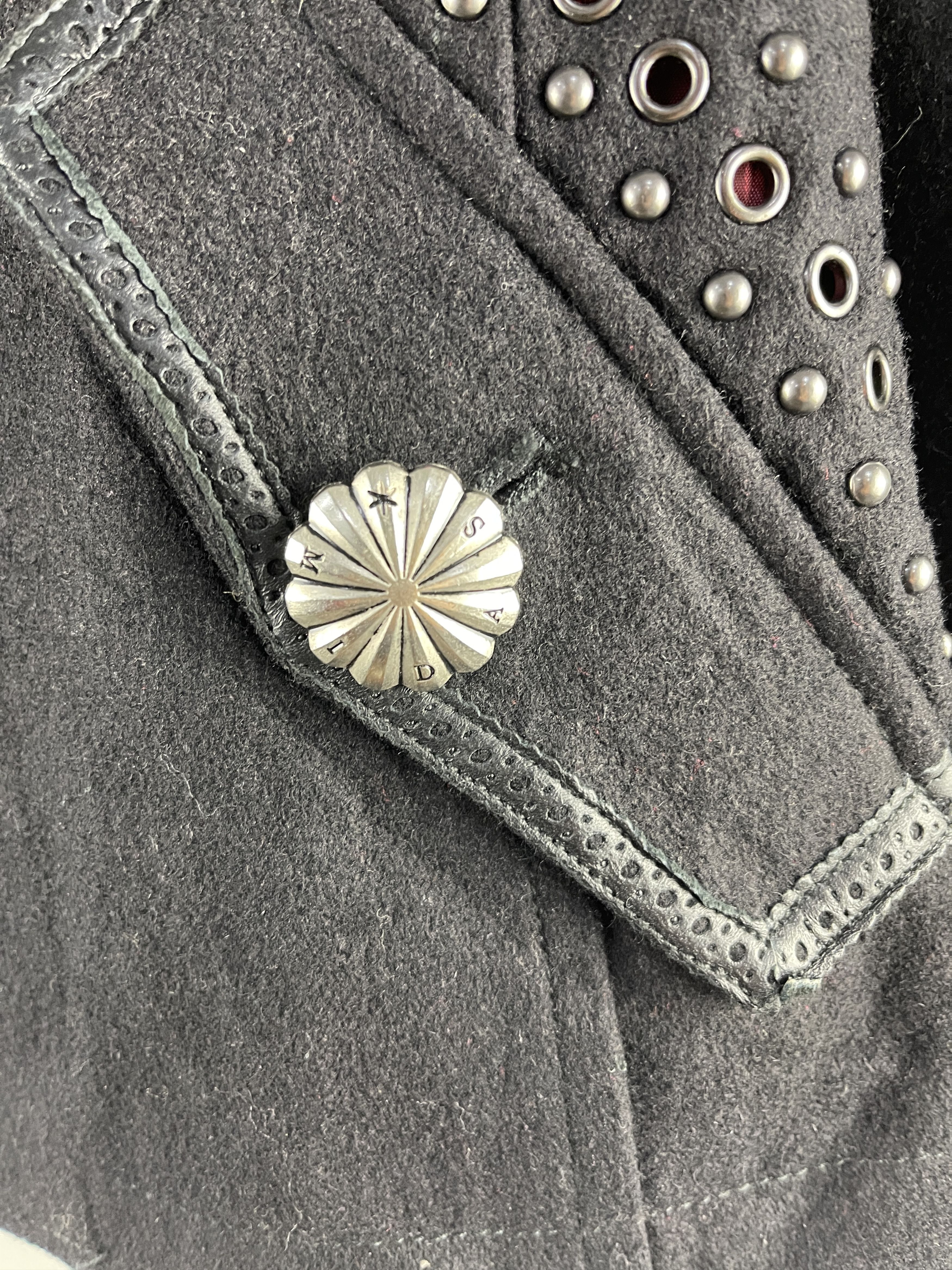 Japanese Brand MIDAS Studded Double-Breasted Pea Coat Jacket Size US S / EU 44-46 / 1 - 13 Thumbnail