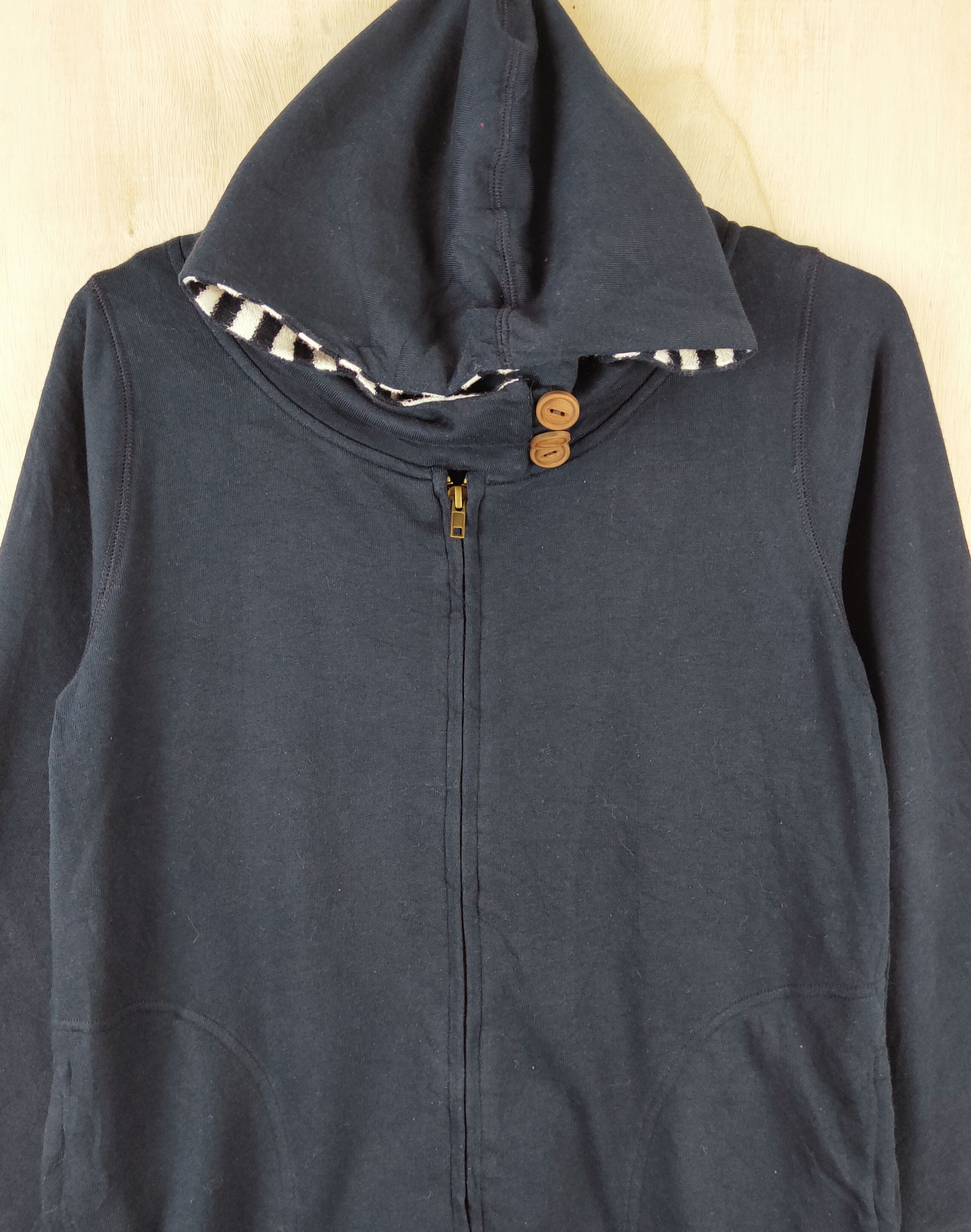 Japanese Brand × Vintage ART Japanese Brand Dark Blue Hoodie Sweaters Size M / US 6-8 / IT 42-44 - 3 Thumbnail