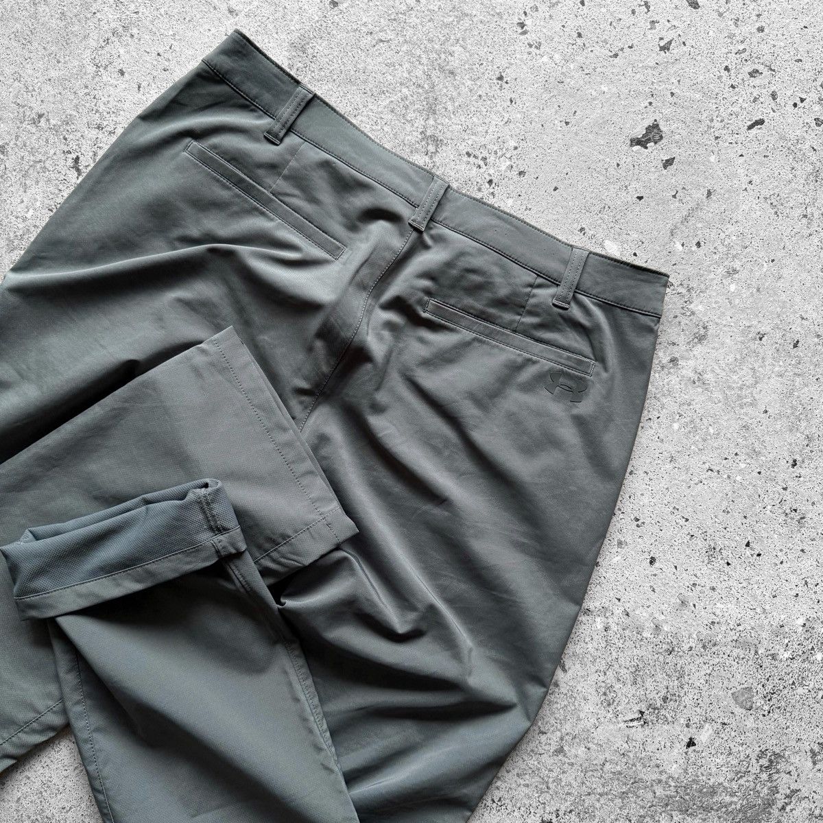 Under Armour Under Armour Mens Gray Performance Pants Logo Zipper Closure Size US 34 / EU 50 - 7 Thumbnail