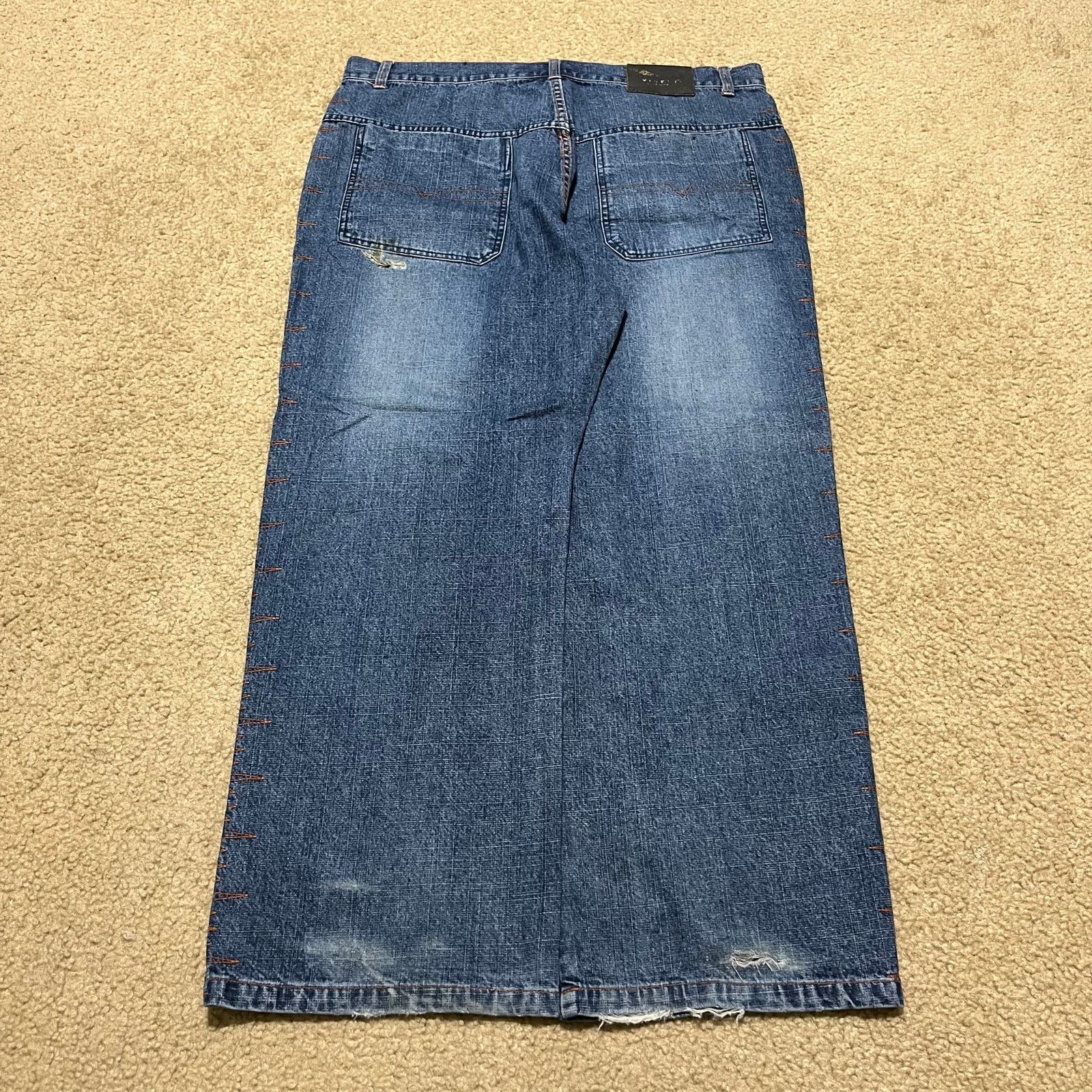 Other Y2K Vibes Gold Label Baggy Skater Embroidered Jeans 40Wx30L Size US 39 - 2 Thumbnail