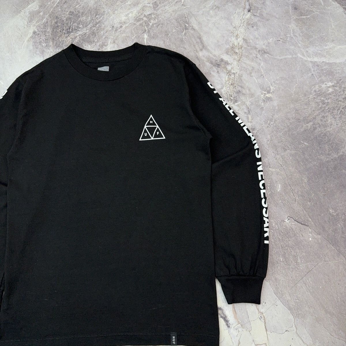 Huf Huf Longsleeve T shirt Skater Sk8 Streetwear Black 90s S Size US S / EU 44-46 / 1 - 12 Thumbnail