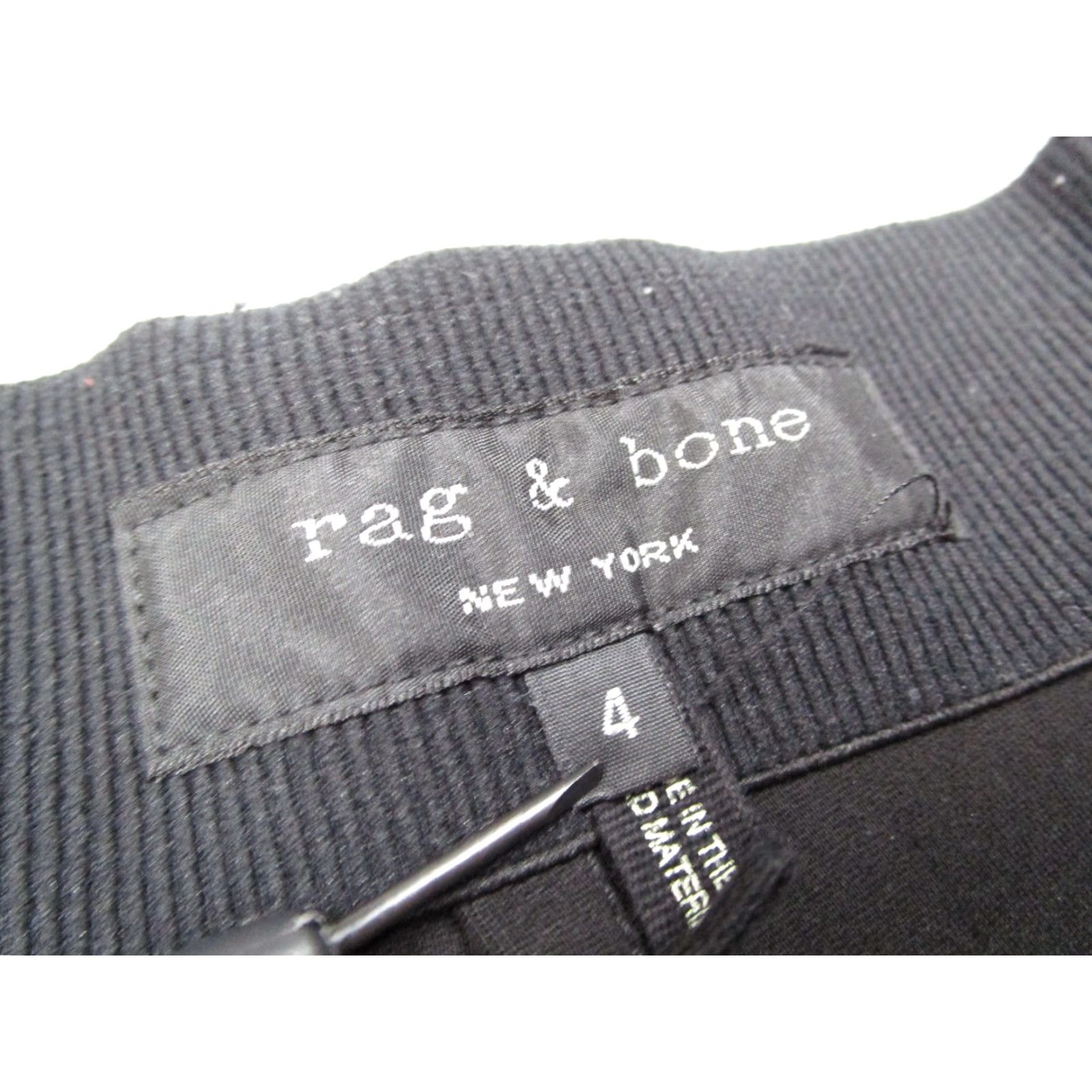 Rag & Bone Rag & Bone Pants Women 4 Black Mid Rise Skinny Tapered Zip Pockets 26x26 Size 27" / US 4 / IT 40 - 3 Thumbnail