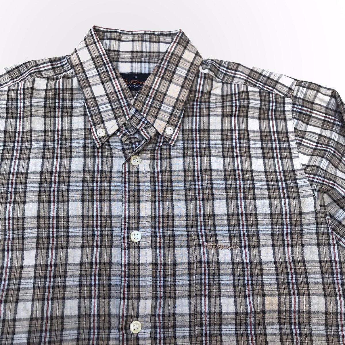 Ben Sherman × Vintage Ben Sherman 70s Button Down Trimfit Shirt 3 finger colar Size US M / EU 48-50 / 2 - 2 Thumbnail