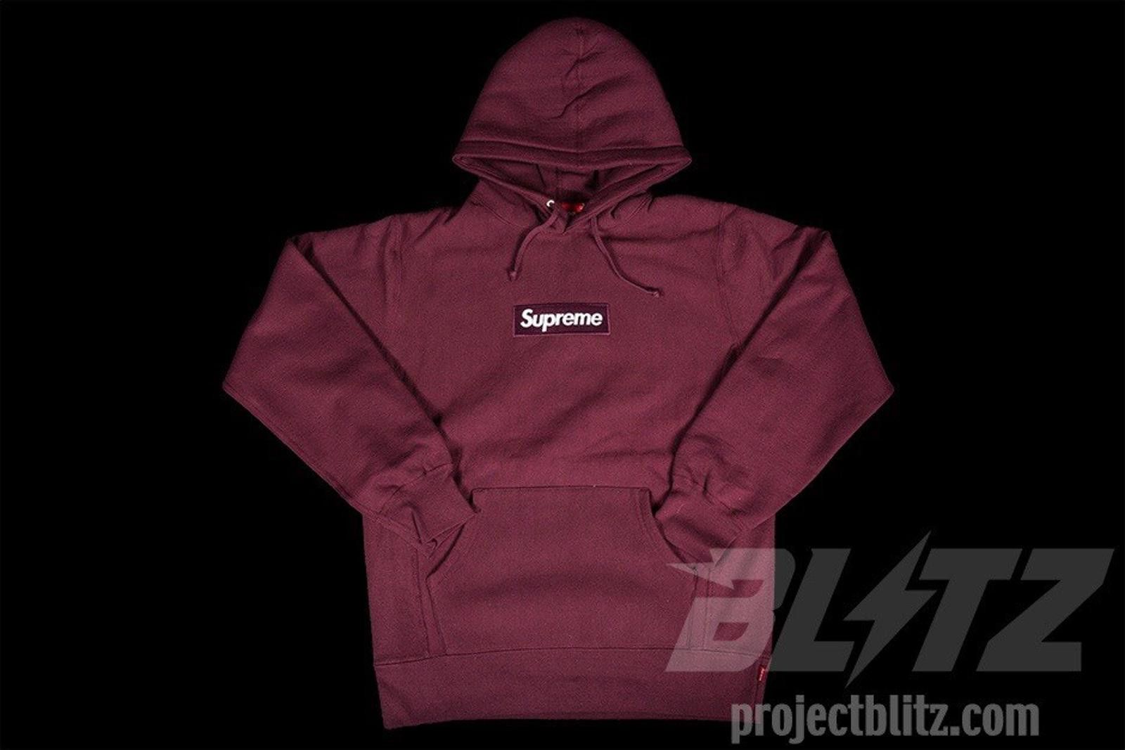 Supreme FW11 Supreme Box Logo Pullover Hooded Sweatshirt Burgundy XL Size US XL / EU 56 / 4 - 2 Thumbnail