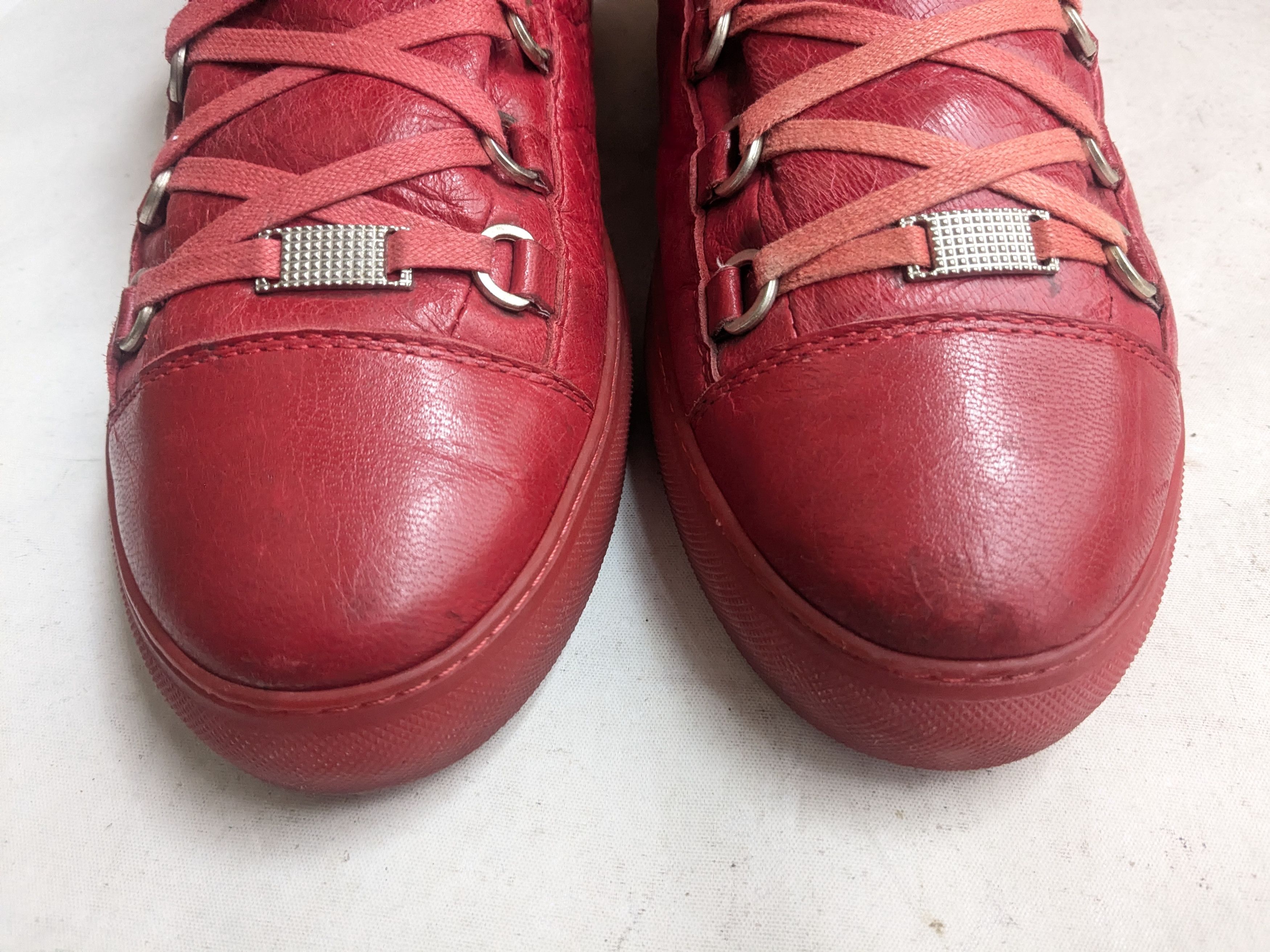 Balenciaga Balenciaga Arena Red 11 Leather High Tops Size US 11 / EU 44 - 3 Thumbnail