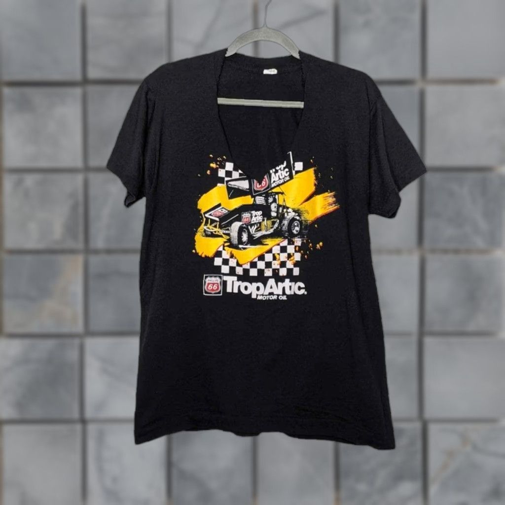 Route 66 VINTAGE Race Car Trop Artic Route 66 VTG Single Stitch Shirt Checkered XL Black Unisex Adults Mens Womens Size XL / US 12-14 / IT 48-50 - 1 Thumbnail