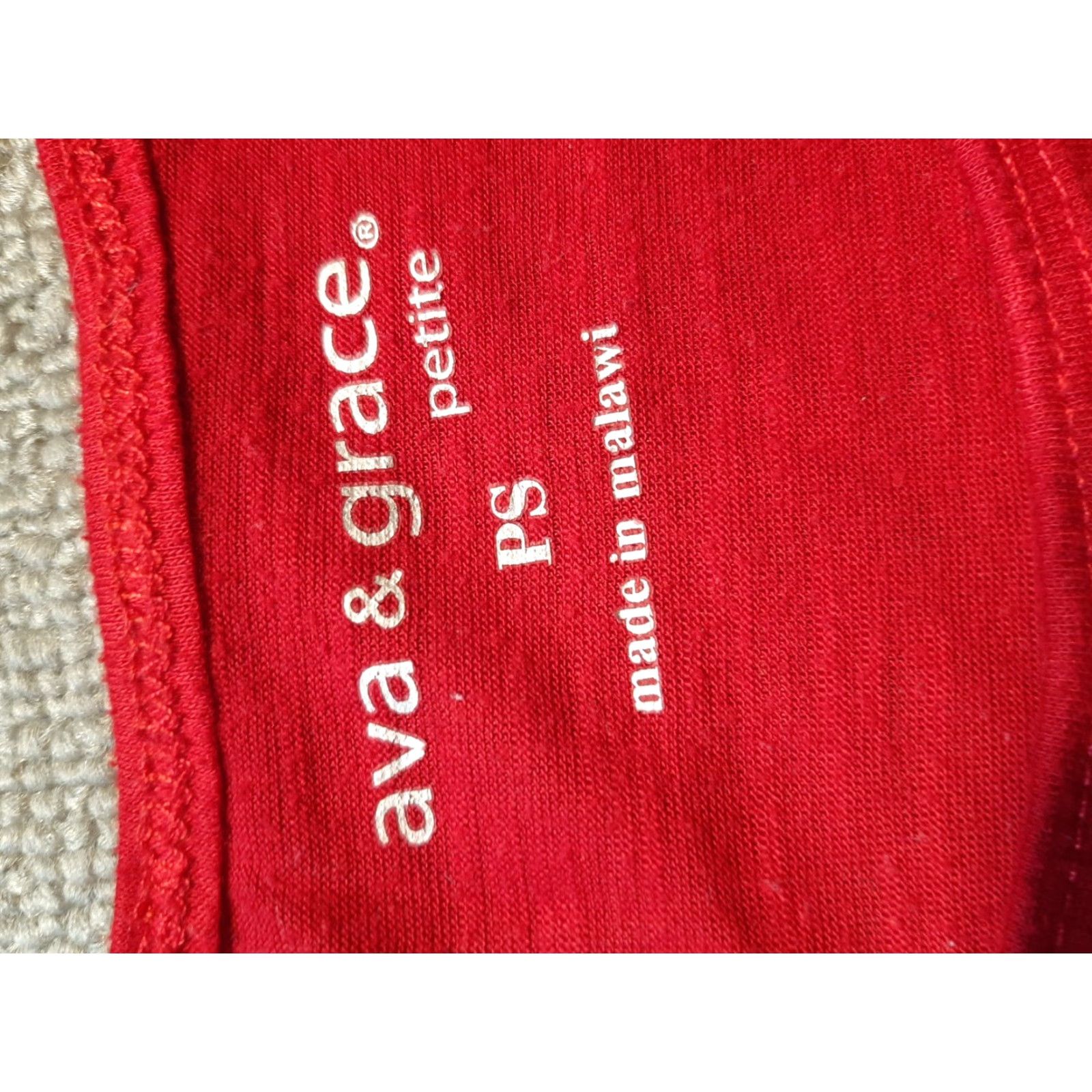 Vintage AVA & Grace 3/4 Sleeve Womens P S Petite Small Floral Top Red Size S / US 4 / IT 40 - 3 Thumbnail
