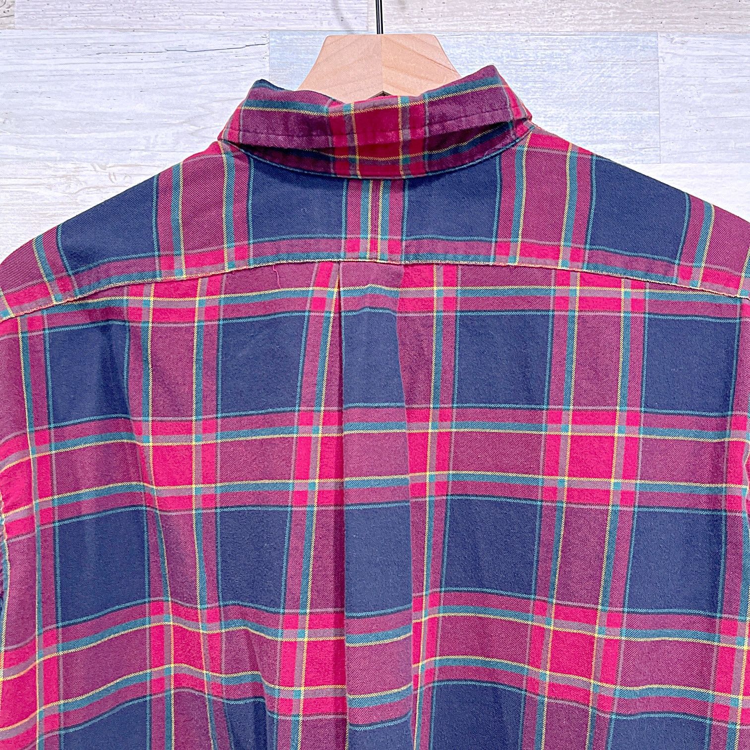 Polo Ralph Lauren POLO Ralph Lauren Flannel Classic Fit Shirt Burgundy Mens XL Size US XL / EU 56 / 4 - 4 Thumbnail