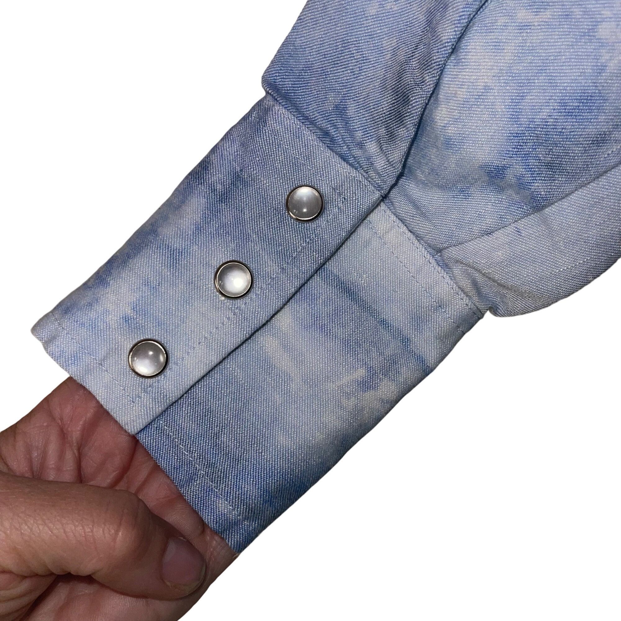 Other Petersyn Womens Shirt Size Medium Blue Snap Front Size M / US 6-8 / IT 42-44 - 5 Thumbnail