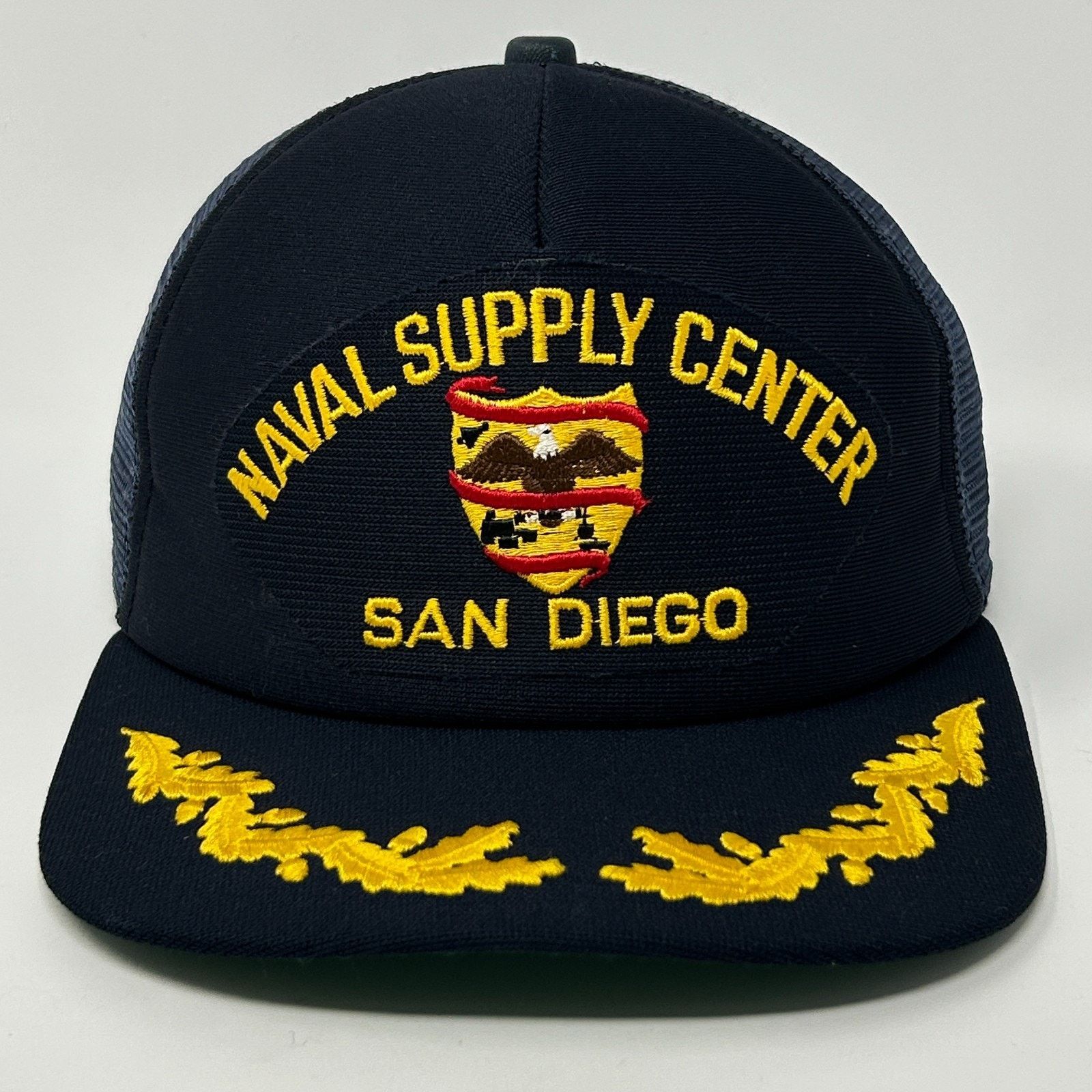Vintage Vintage Naval Supply Center San Diego Trucker Hat Cap Blue Size ONE SIZE - 1 Thumbnail