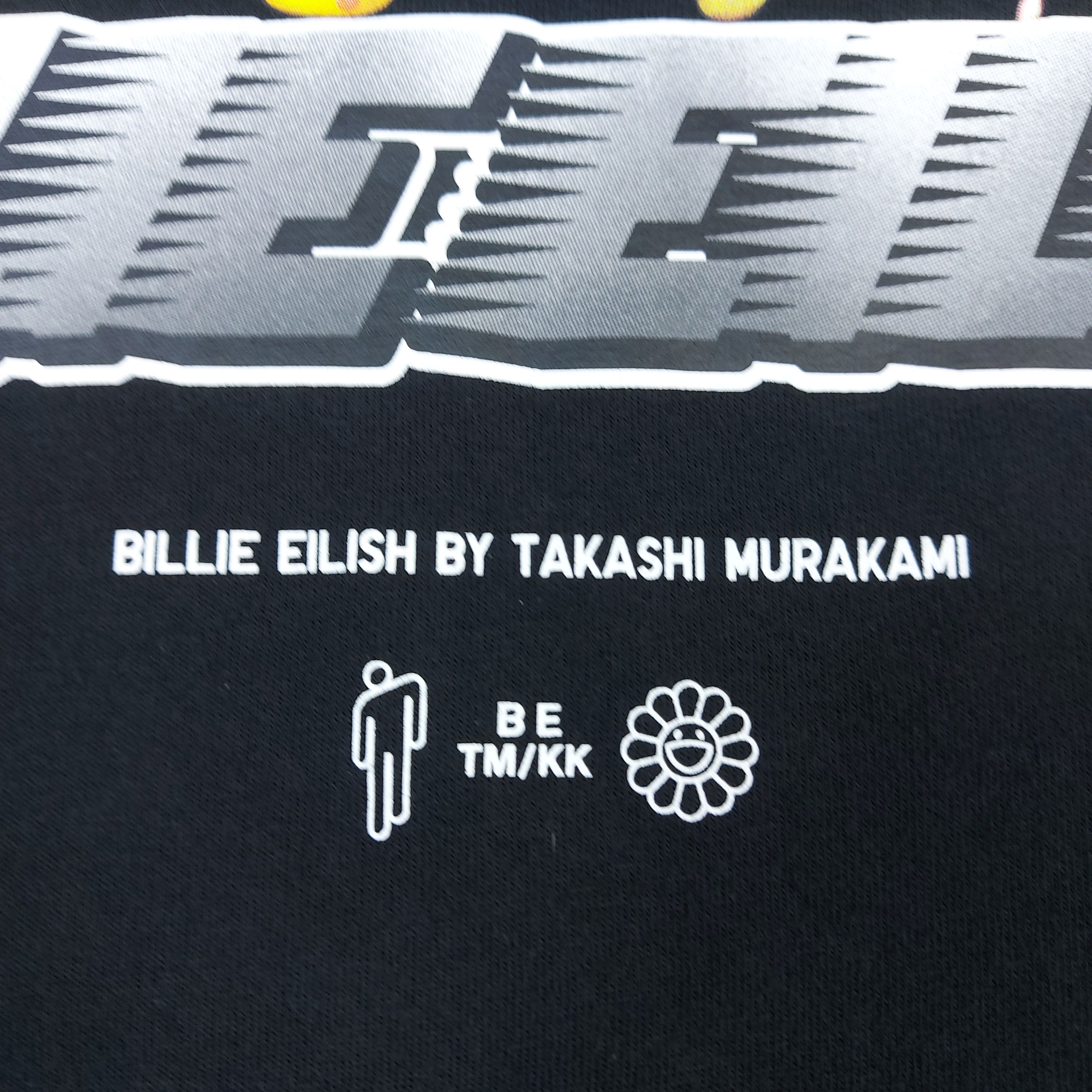 Billie Eilish × Takashi Murakami Billie Eilish x Takashi Murakami Uniqlo UT Black Flower TEE Size US XL / EU 56 / 4 - 3 Thumbnail