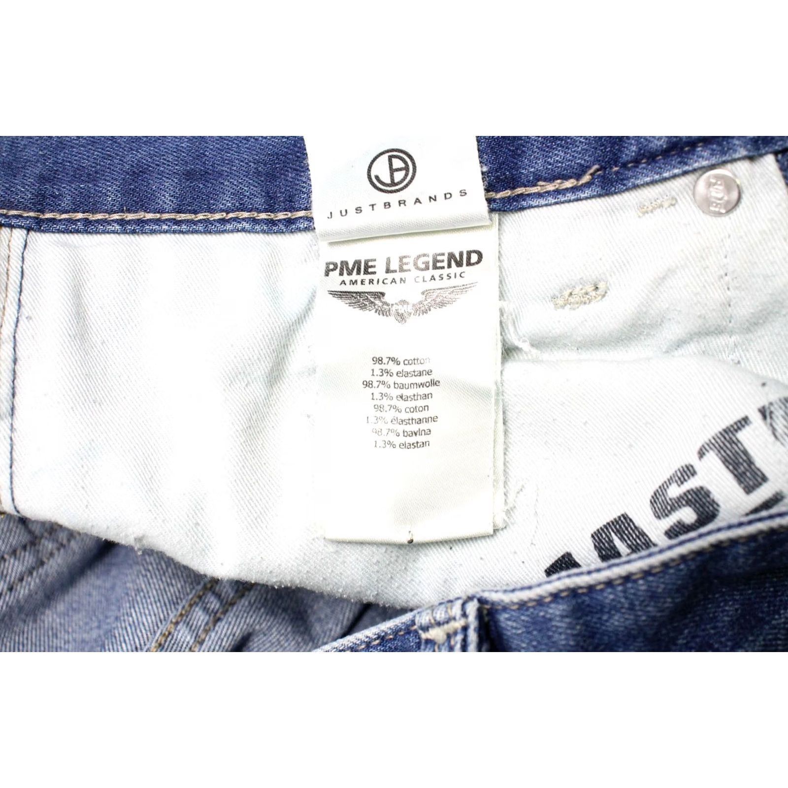 Vintage PME Legend Jeans Men's W29/L32 Tapered Fit Zip Fly Stretch Faded Whiskers Blue Jeans Size US 29 - 7 Thumbnail