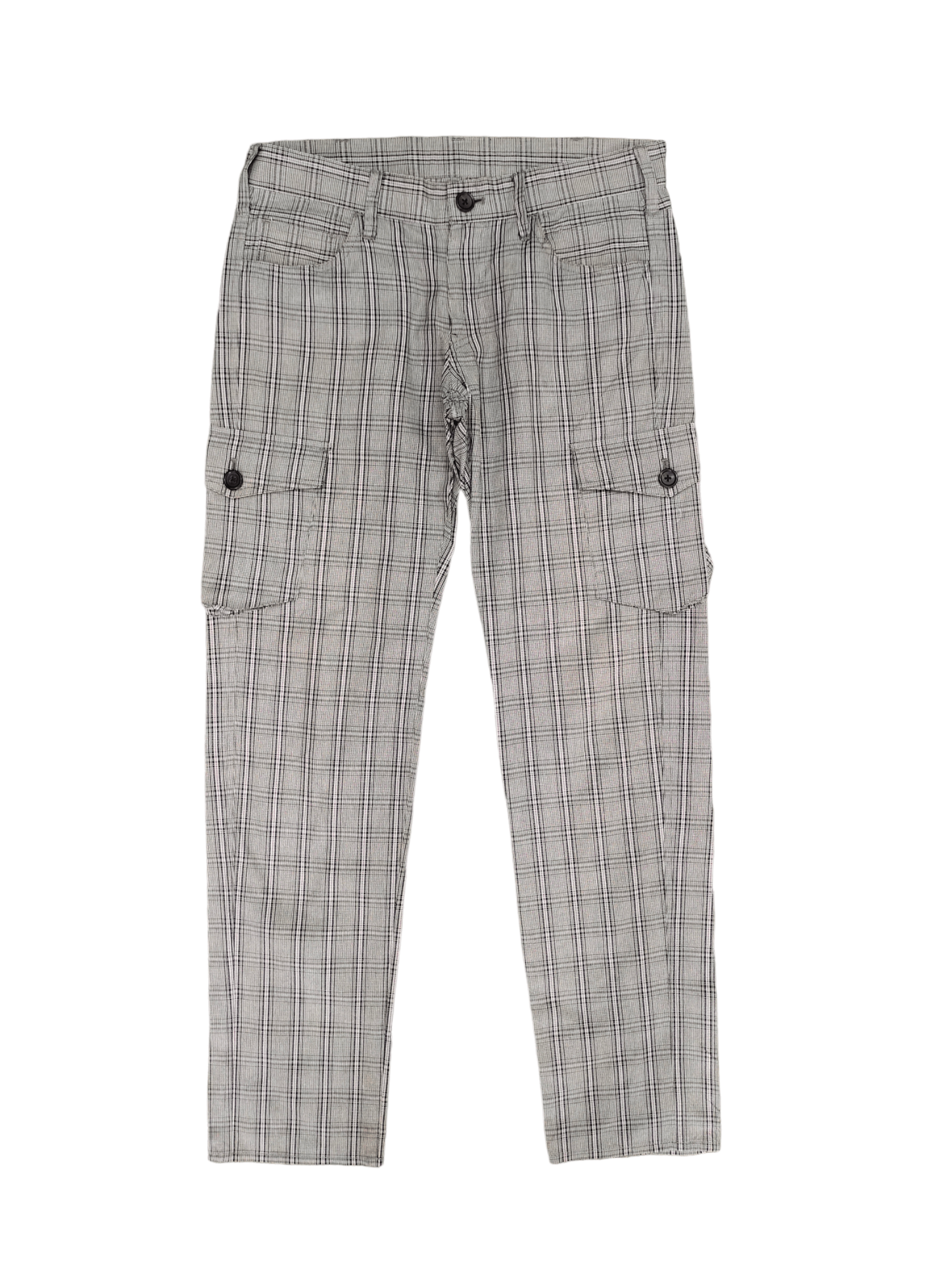 If Six Was Nine Boycott Checkered Plaid Cargo Pants Size US 31 - 1 Thumbnail