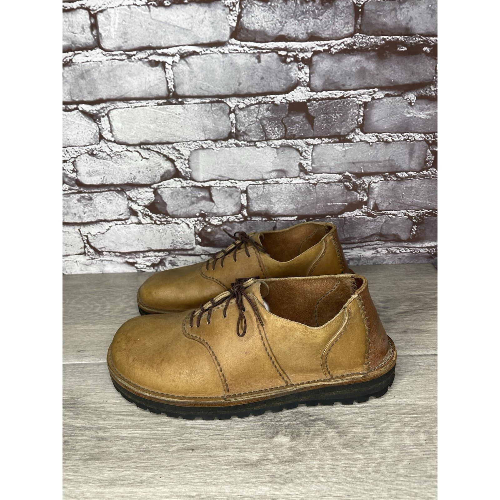 Vibram JF Vibram Brown Leather Casual Lace Up Oxfords Shoes Women S Size US 8.5 / IT 38.5 - 22 Thumbnail