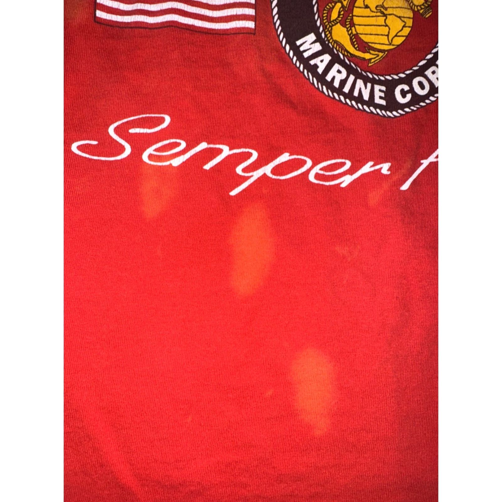 Fruit Of The Loom VINTAGE Marine Corps Single Stitch T-Shirt Red M 19x26.5 Mens Size US M / EU 48-50 / 2 - 3 Thumbnail