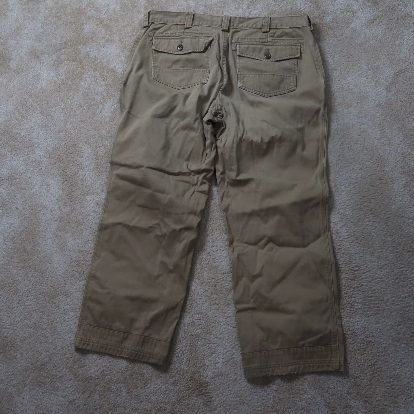 Vintage Duluth Straight Leg Pants Men's 40x30 Beige Workwear 5-Pocket Design Belt Loops Cargo Flat Front Size US 40 / EU 56 - 7 Thumbnail
