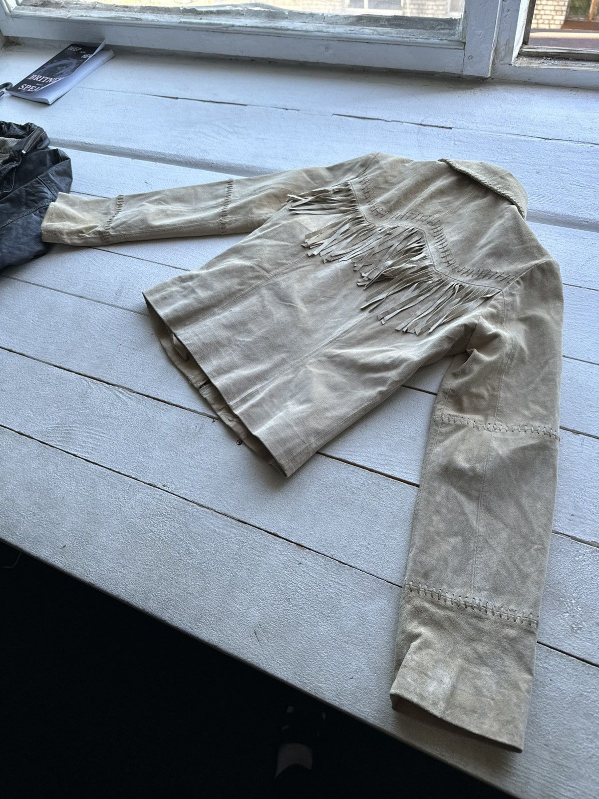 Vintage 🚨AVANT-GARDE BEIGE Rick Owen’s Opium Y2K LEATHER JACKET Size XS / US 0-2 / IT 36-38 - 8 Thumbnail
