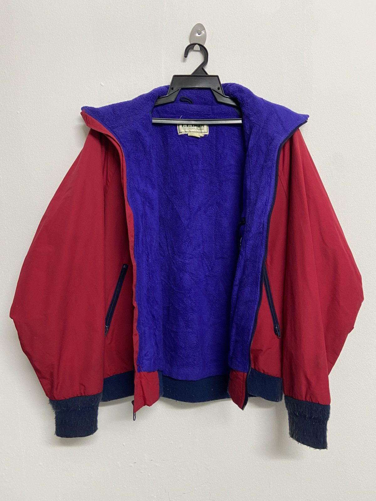 L.L. Bean Vintage 80s LL BEAN Jacket Nylon Zipper Lining Fleece Size US M / EU 48-50 / 2 - 2 Thumbnail