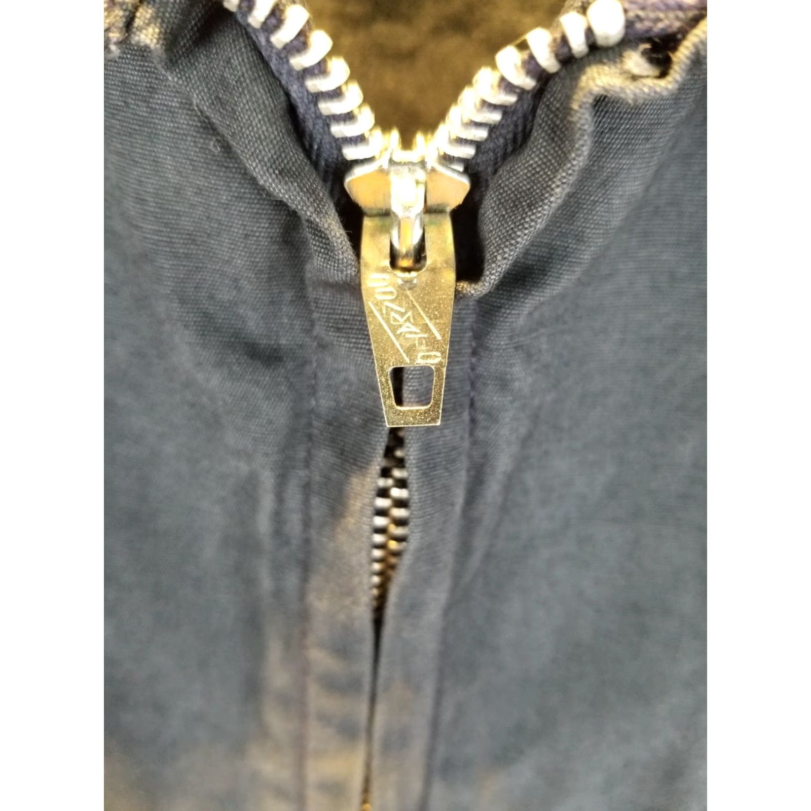 Vintage VINTAGE Sir Jac CONMATIC ZIPPER NAVY COTTON JACKET 50s 40 Mens Jacket Blue Cotton Bomber Cross Shoulder 18in Chest 21in Coast Guard Navy Blue Size US XXS / EU 40 - 3 Thumbnail