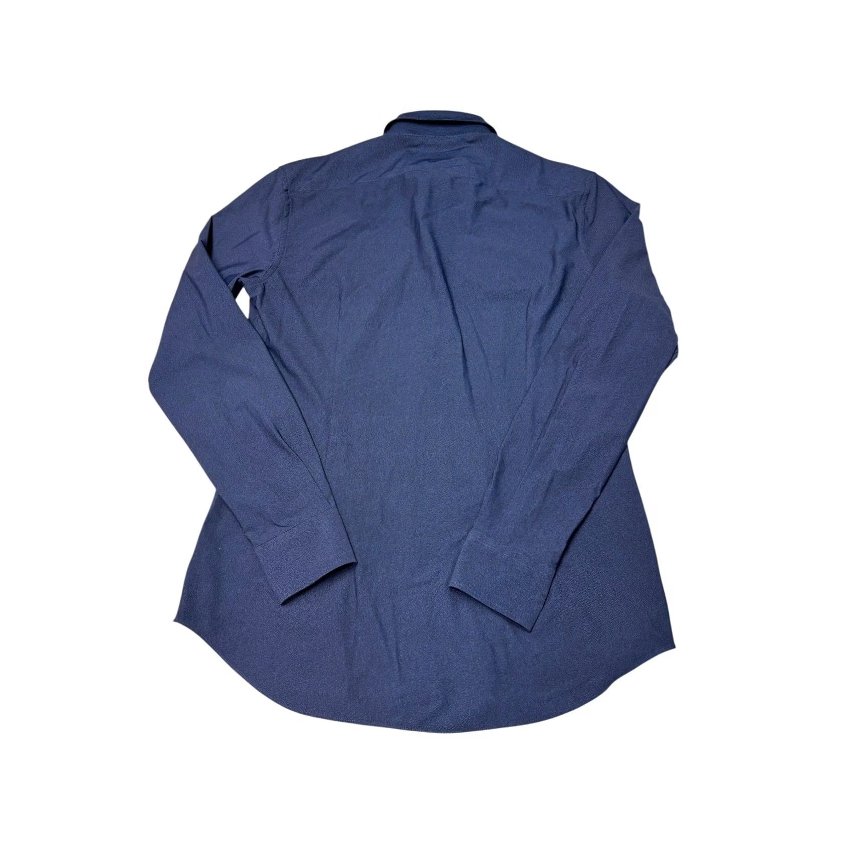 Corneliani Corneliani Mens Navy Blue Textured Stretch Button Down Shirt Size 15.5 39 Size US L / EU 52-54 / 3 - 6 Thumbnail