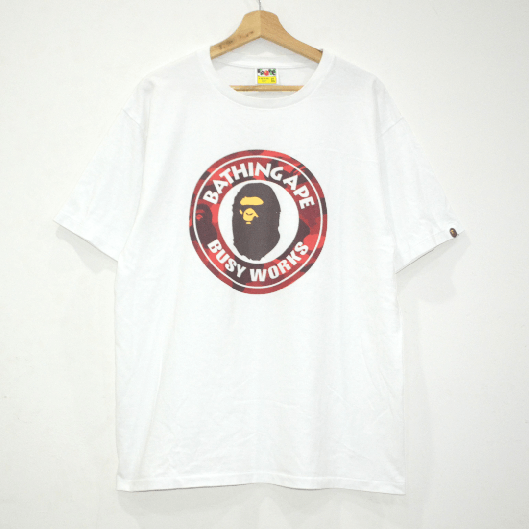 Camiseta A BATHING APE Bape Busy Works Para Hombre - Gris