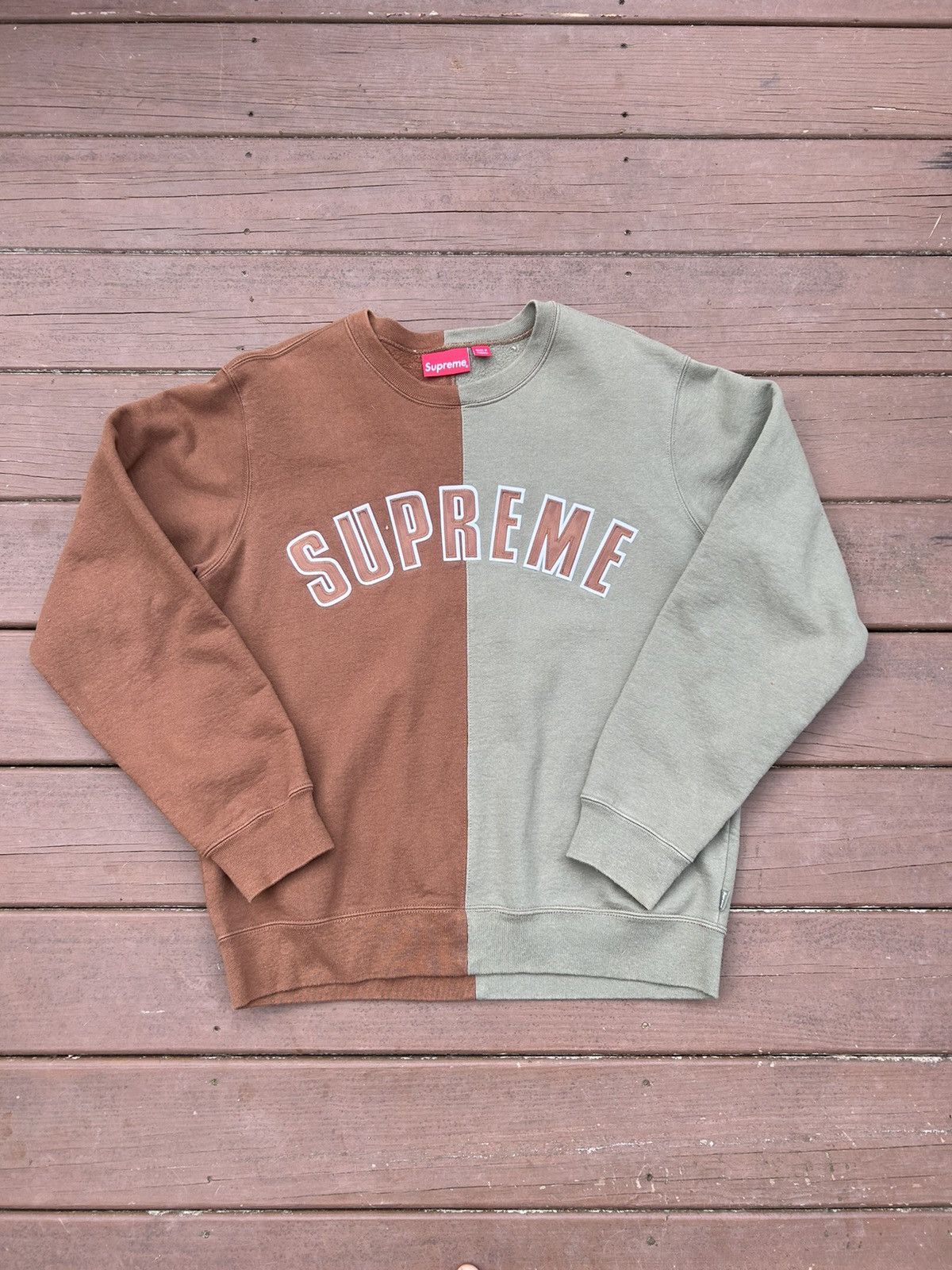 Supreme Supreme Split color crewneck | Grailed