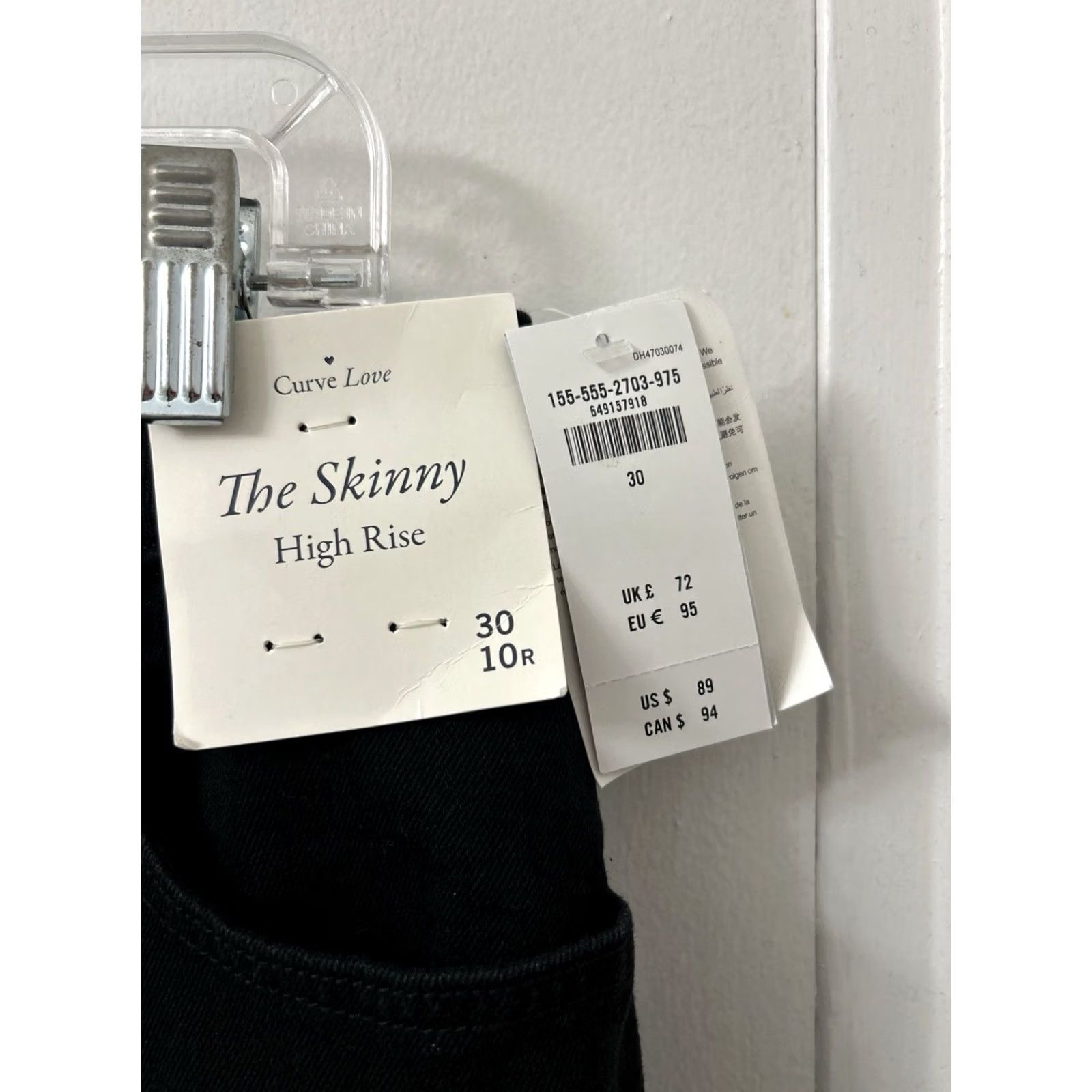 Abercrombie & Fitch Abercrombie & Fitch Jeans Skinny High Rise Womens 30x27 Black NWT MSRP 89 Curve Love Slim 5-Pocket Denim Cotton Blend Room Mens? Size 30" / US 8 / IT 44 - 4 Thumbnail
