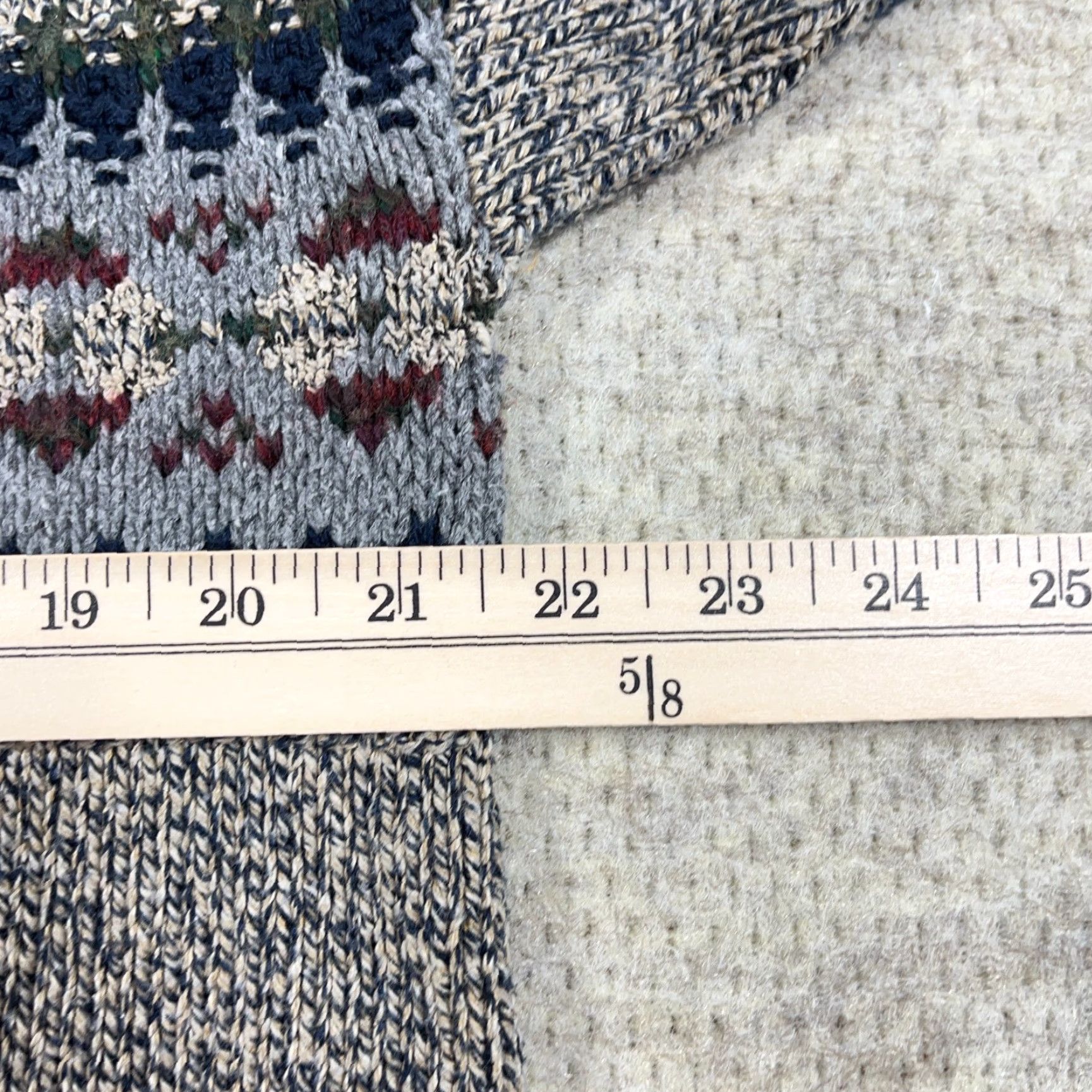Vintage VINTAGE St. John's Bay Sweater Men L Gray V-Neck Heavy Knit 90s Nordic USA Made Size US L / EU 52-54 / 3 - 7 Thumbnail