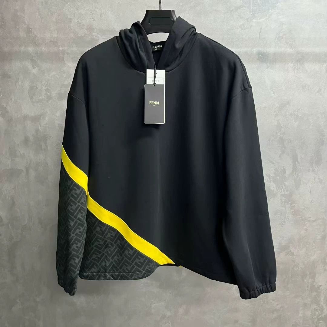 Fendi fendi black hoodie with yellow accents Size US M / EU 48-50 / 2 - 1 Thumbnail